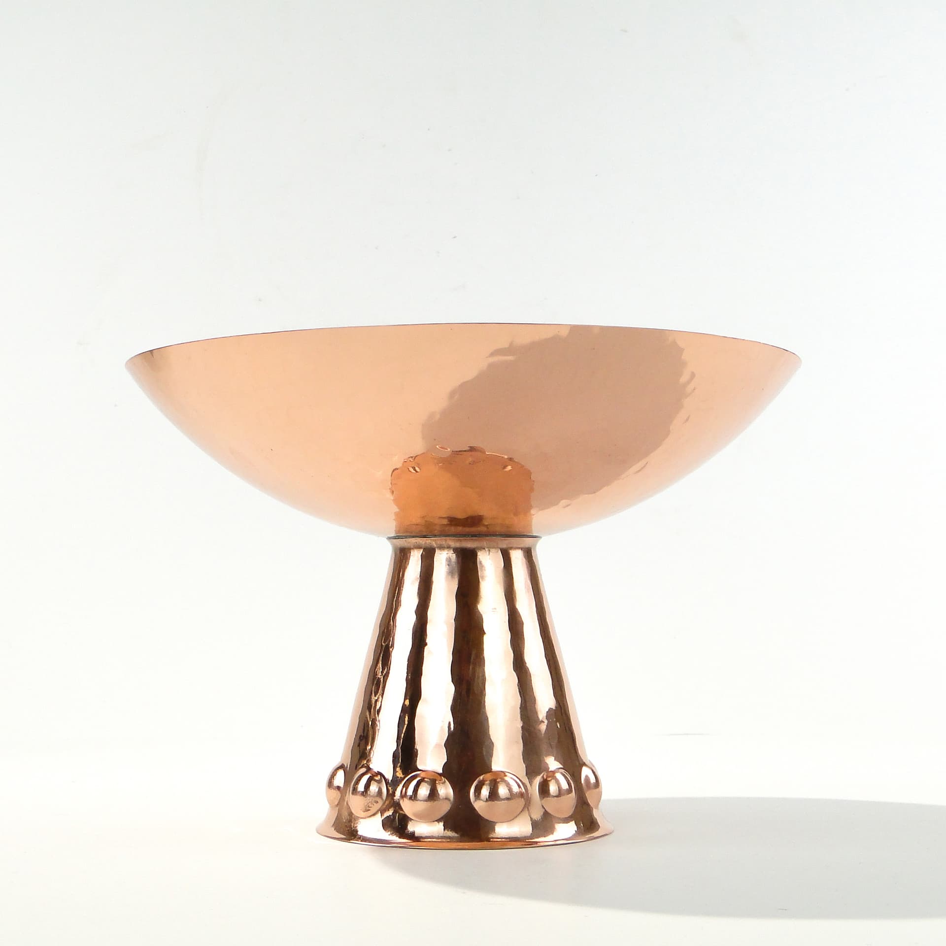 Bauhaus centerpiece bowl, golden red copper, by F. Marby, 1920s - 345868
