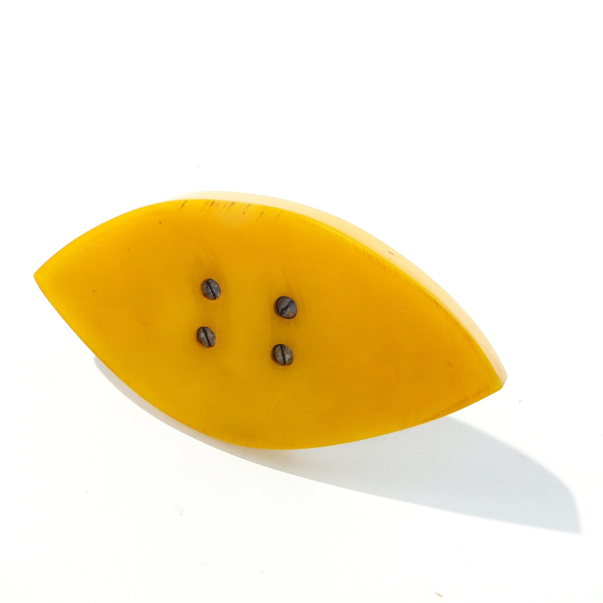 Napkin holder, Art Deco, black yellow bakelite, Western Europe, 1920s. - 345880