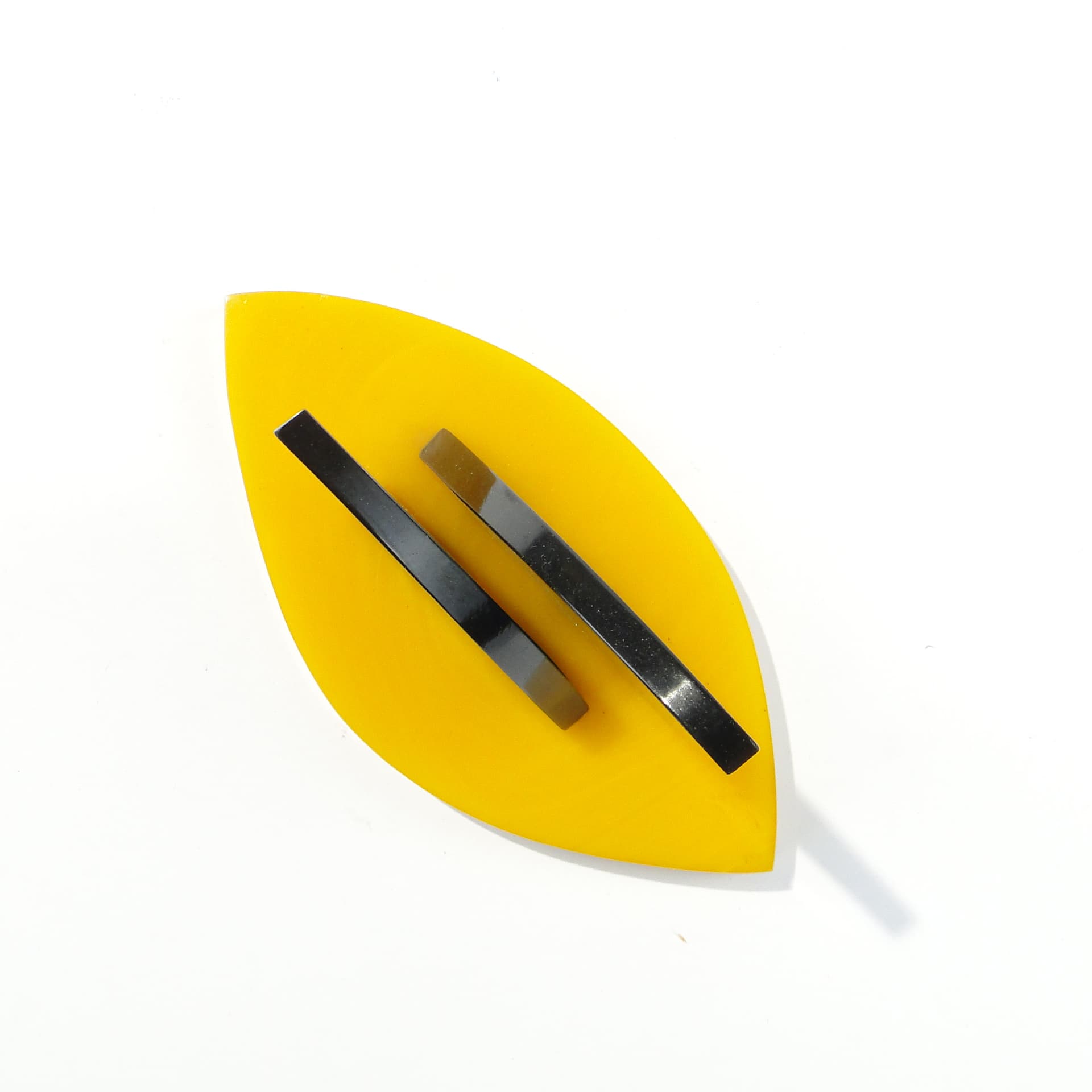 Napkin holder, Art Deco, black yellow bakelite, Western Europe, 1920s. - 345878
