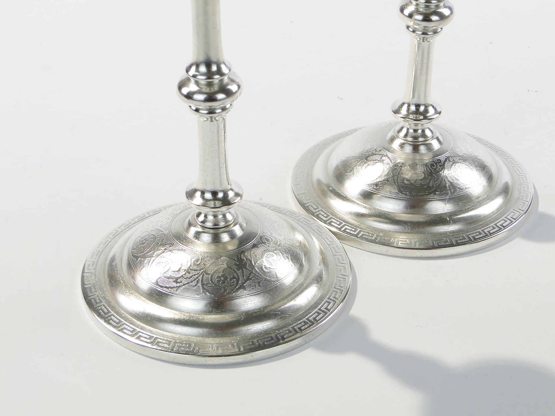 Pair of candlesticks, silver-plated brass, Norblin & Co., Poland, 19th c. - 345887
