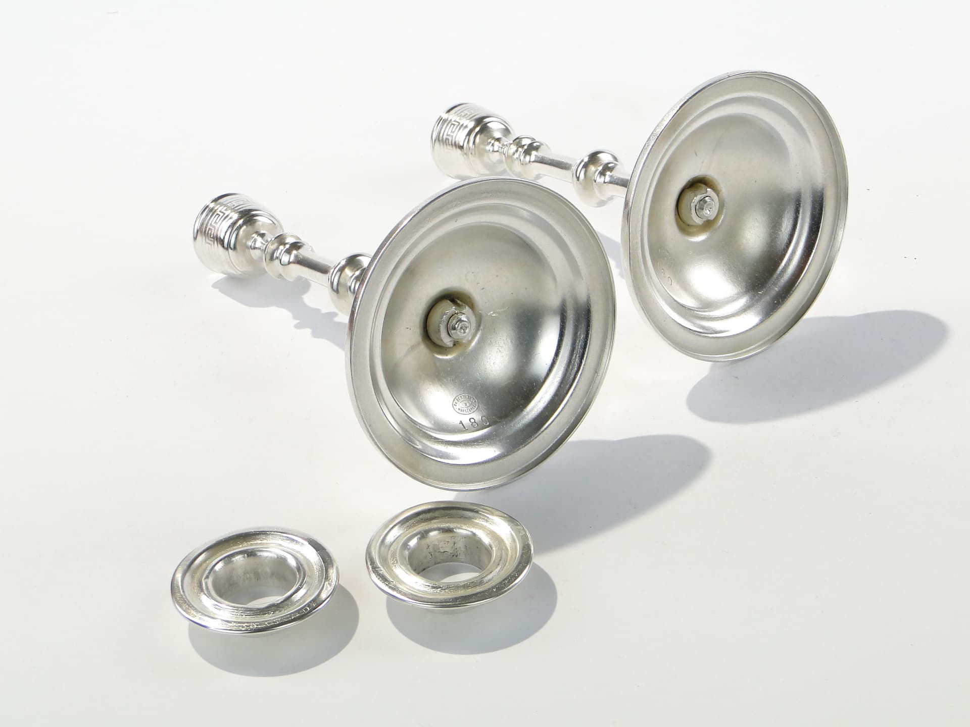 Pair of candlesticks, silver-plated brass, Norblin & Co., Poland, 19th c. - 345883