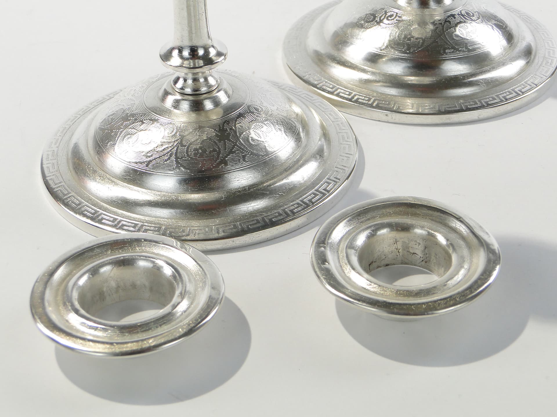 Pair of candlesticks, silver-plated brass, Norblin & Co., Poland, 19th c. - 345891