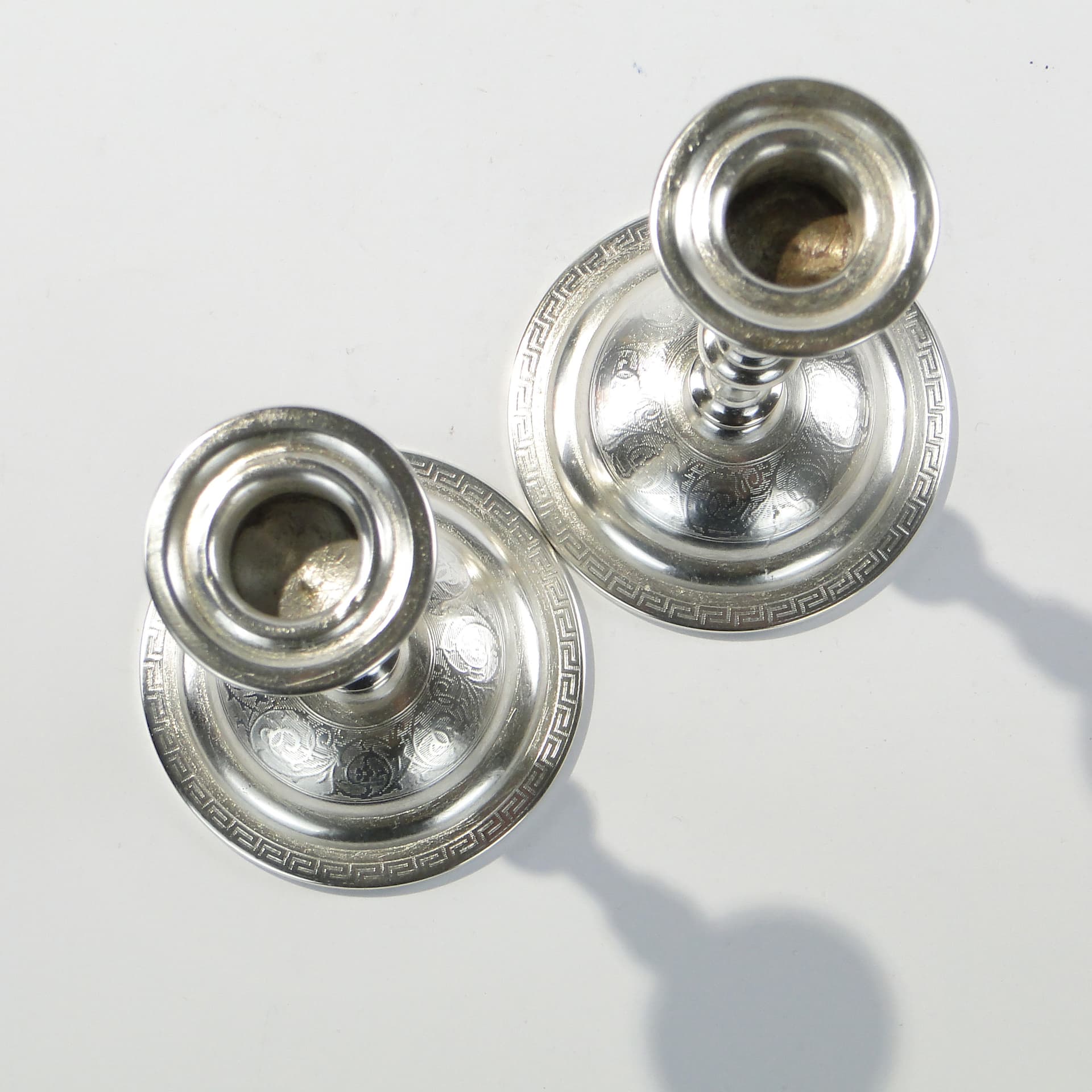 Pair of candlesticks, silver-plated brass, Norblin & Co., Poland, 19th c. - 345888