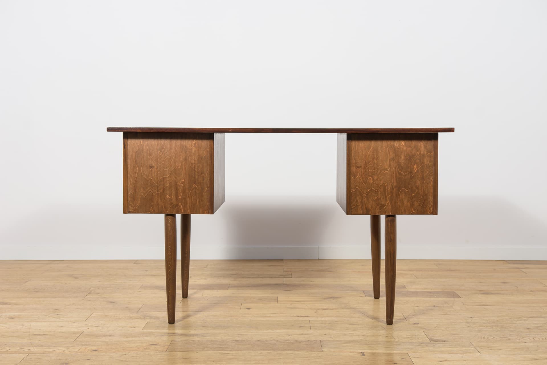 Freestanding desk, brown teak mahogany, Denmark, 1960s. - 345899