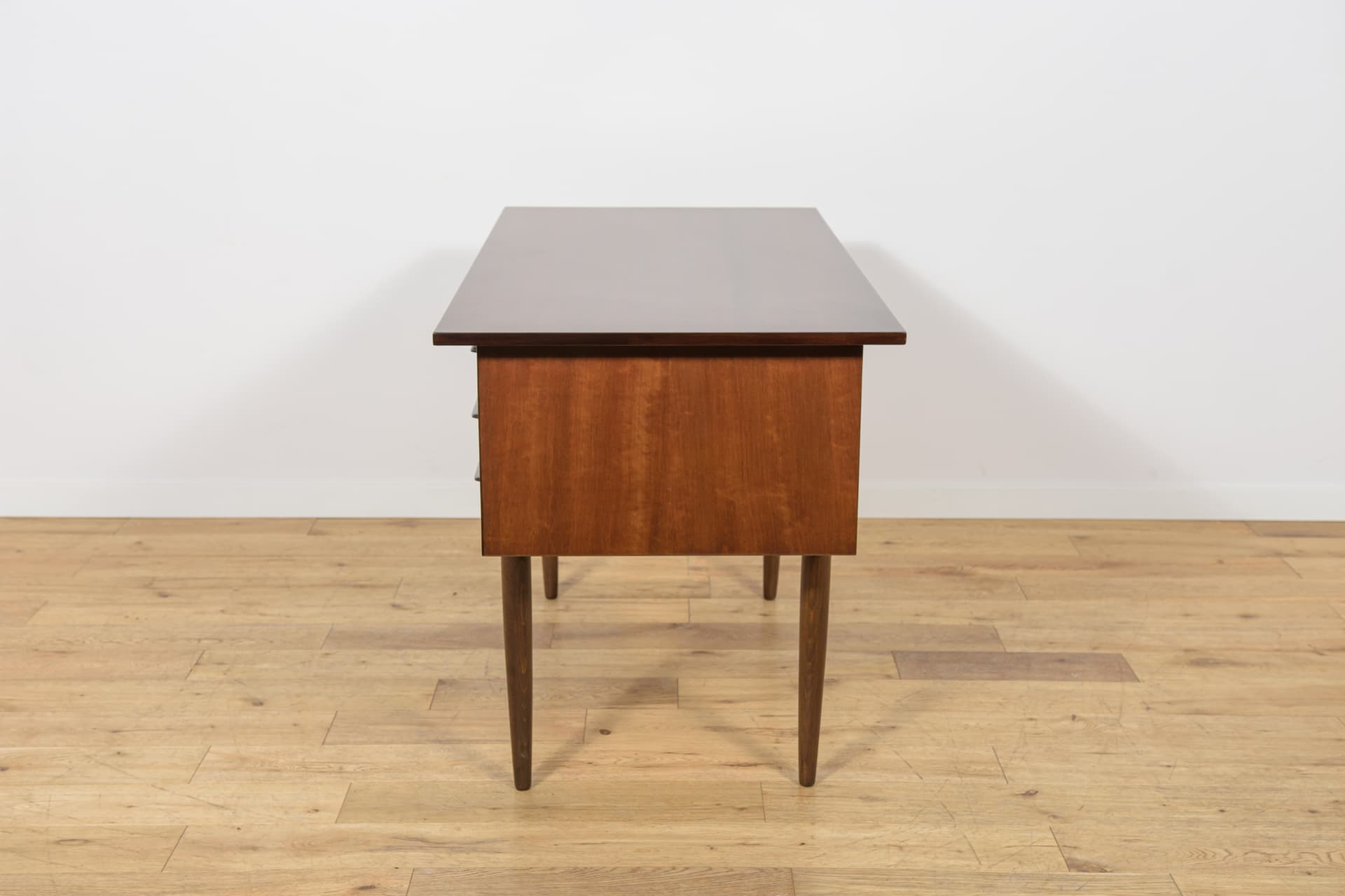 Freestanding desk, brown teak mahogany, Denmark, 1960s. - 345897