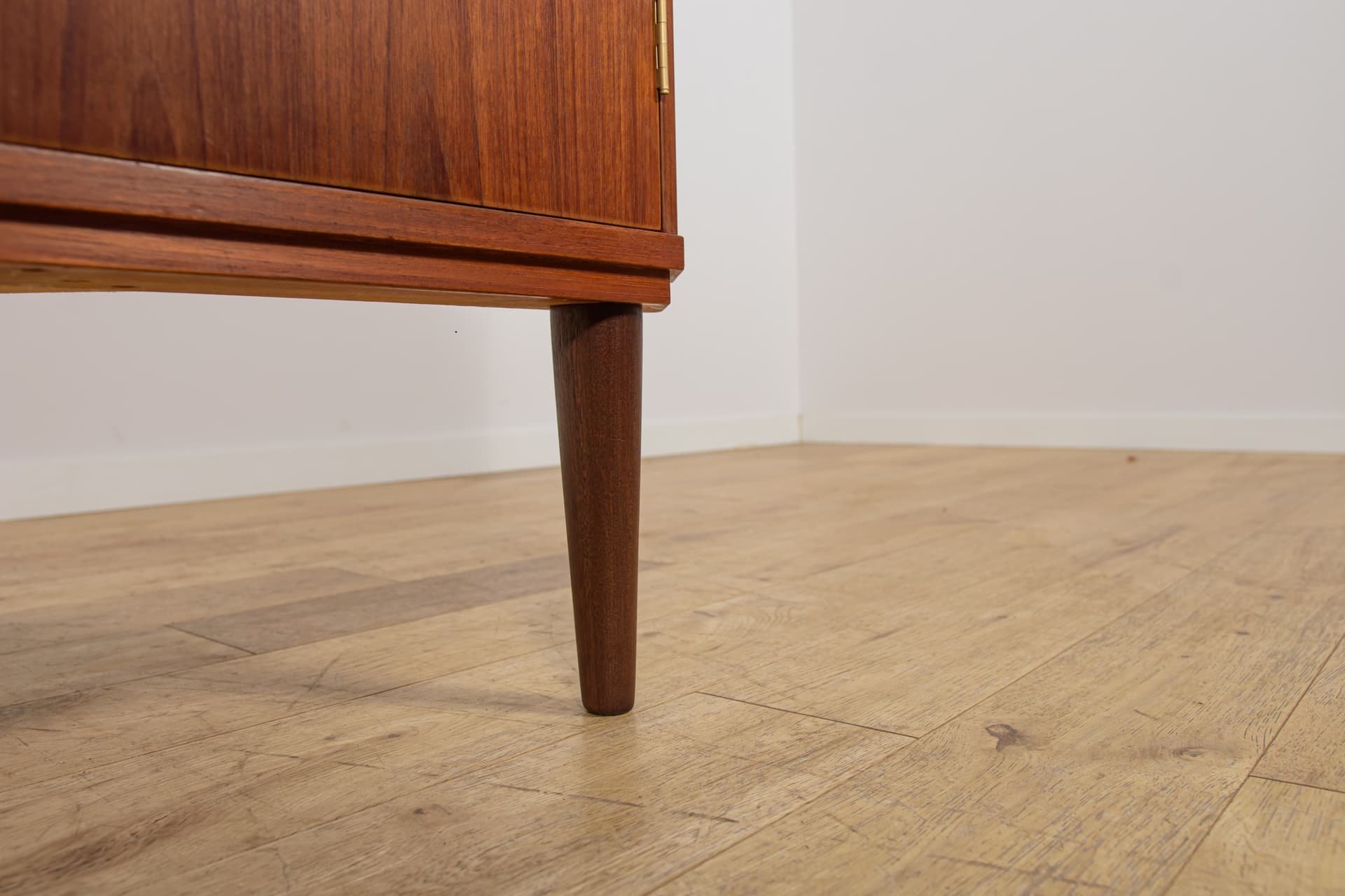 Corner cabinet, brown teak, Denmark, 1960s. - 345956