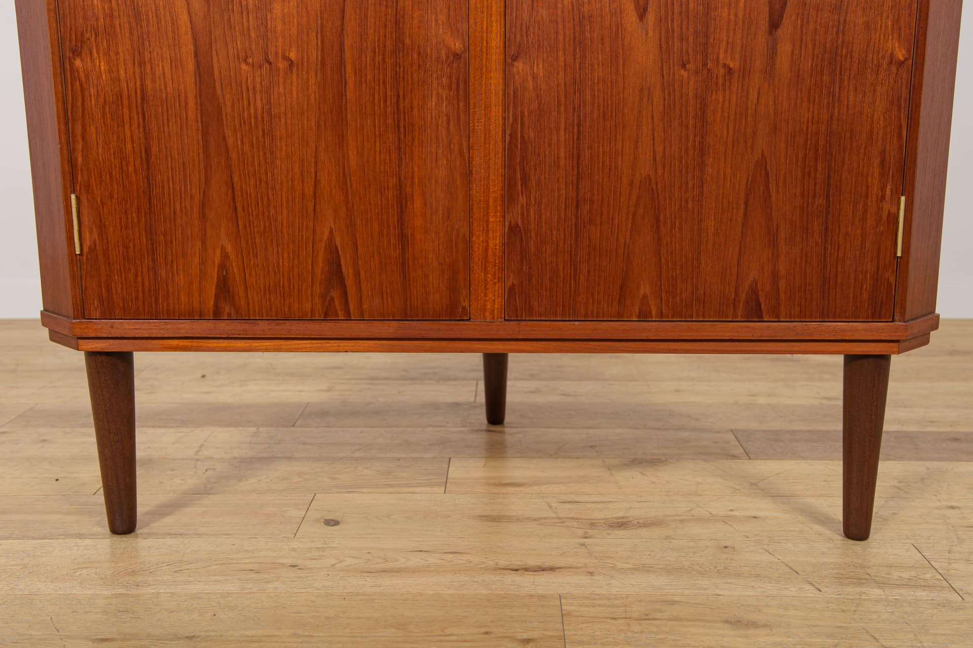 Corner cabinet, brown teak, Denmark, 1960s. - 345955