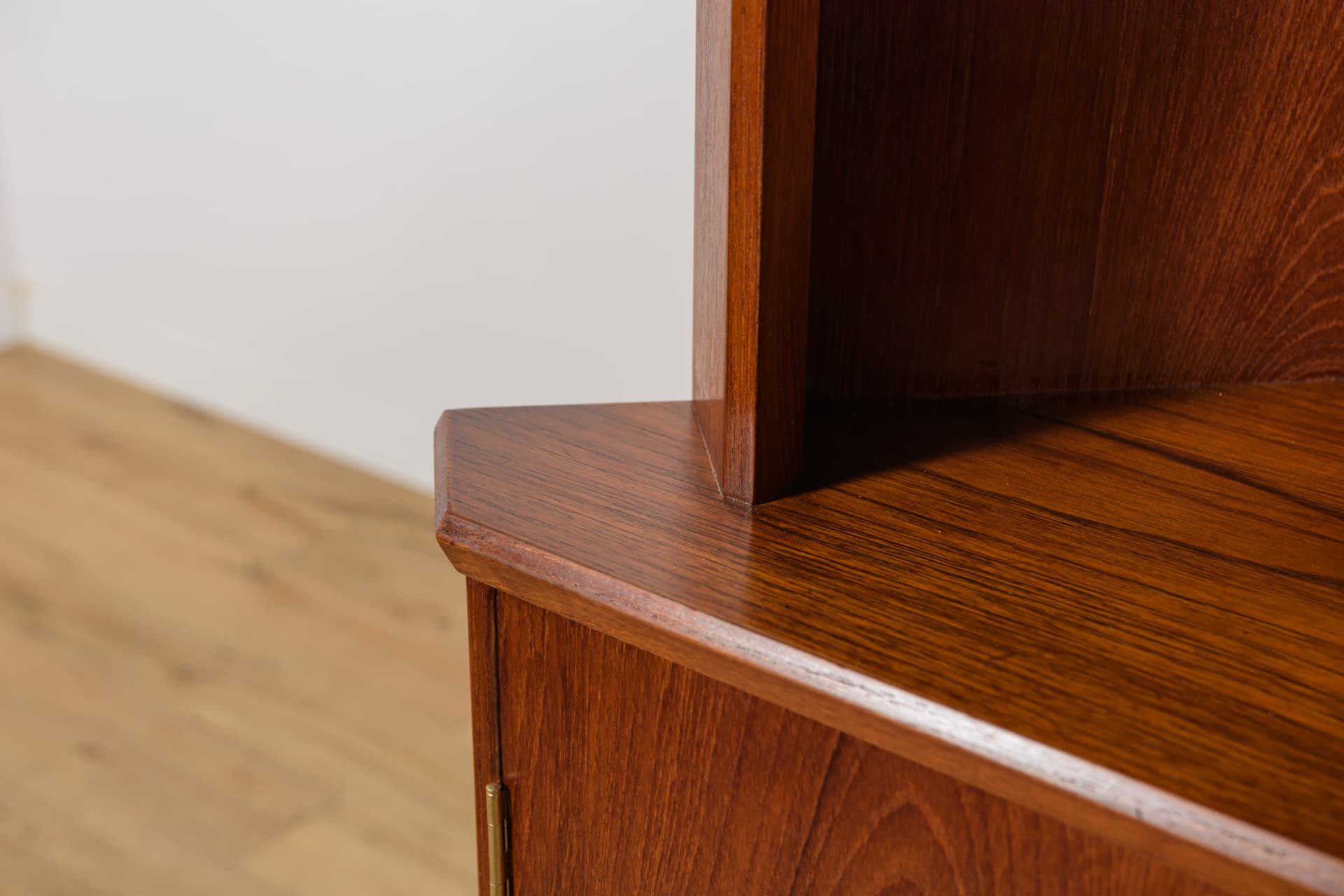 Corner cabinet, brown teak, Denmark, 1960s. - 345952