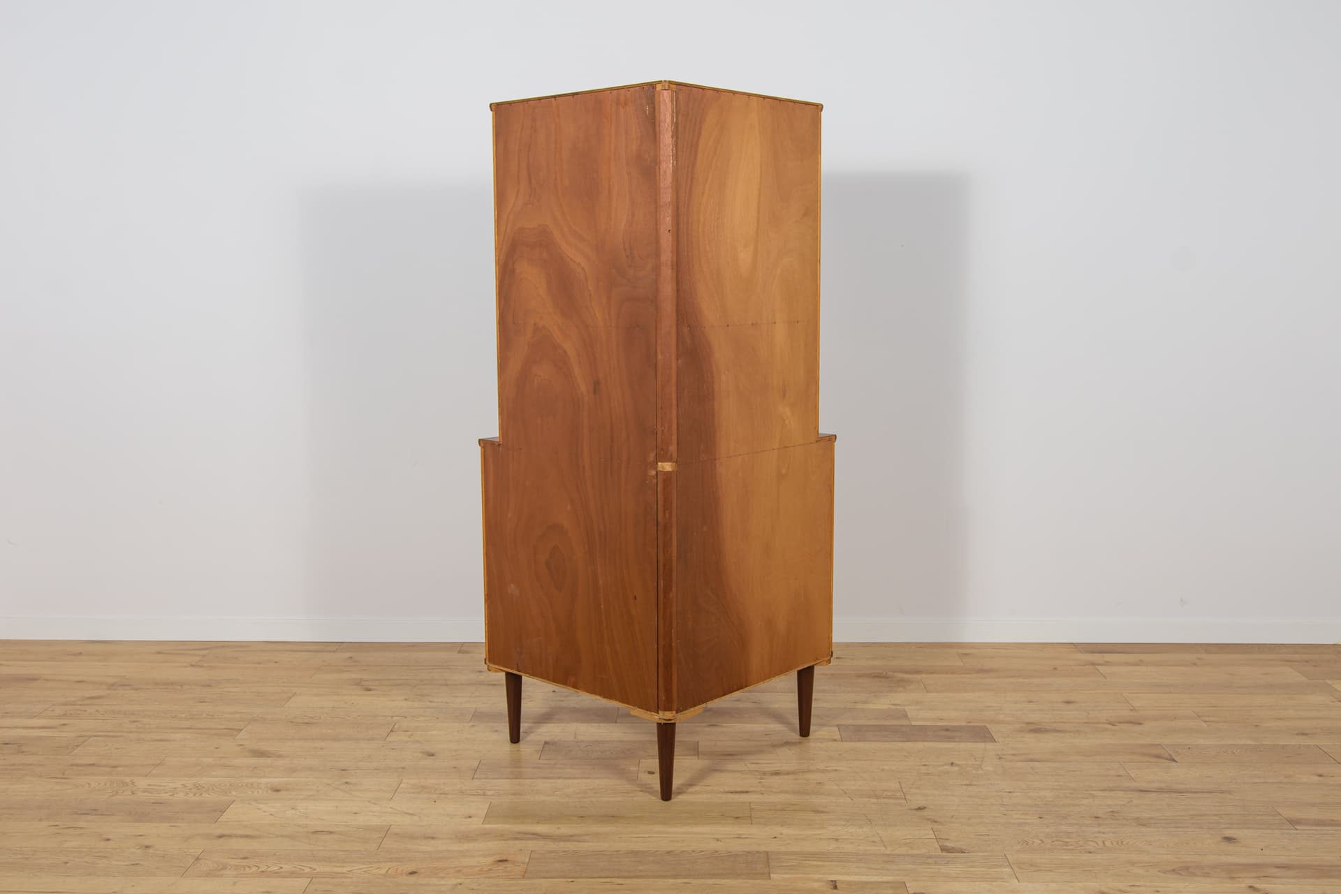 Corner cabinet, brown teak, Denmark, 1960s. - 345949