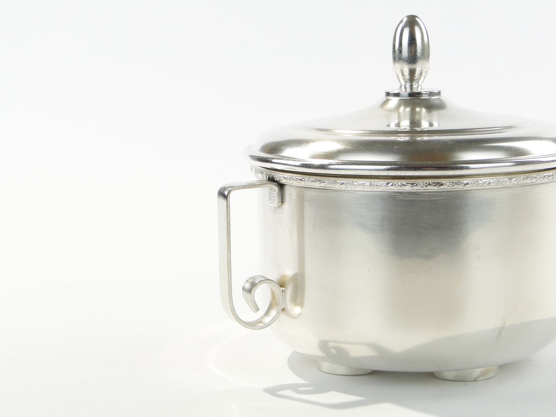 Sugar bowl, silver, metal, Poland, 1960s - 345977