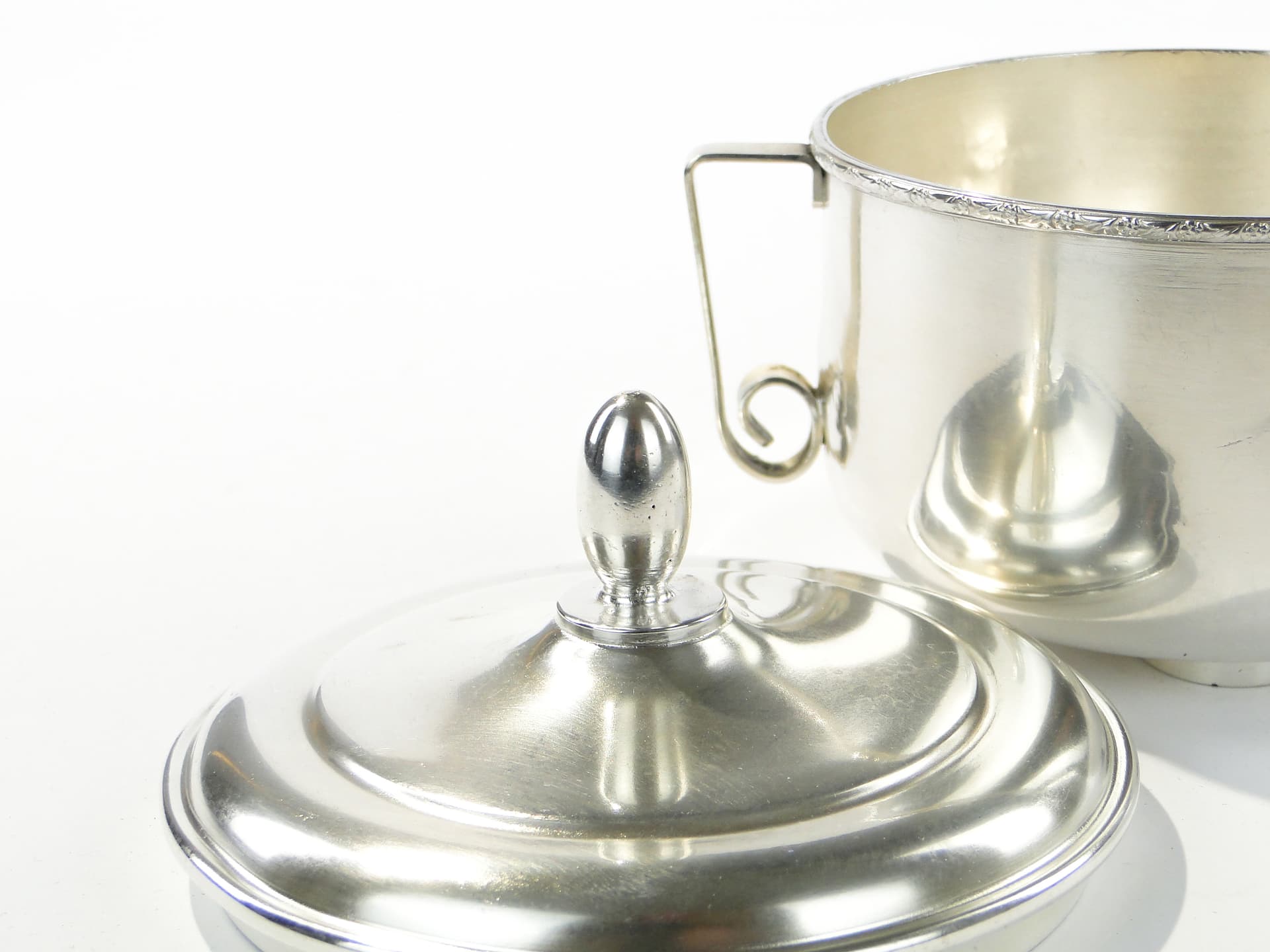 Sugar bowl, silver, metal, Poland, 1960s - 345980