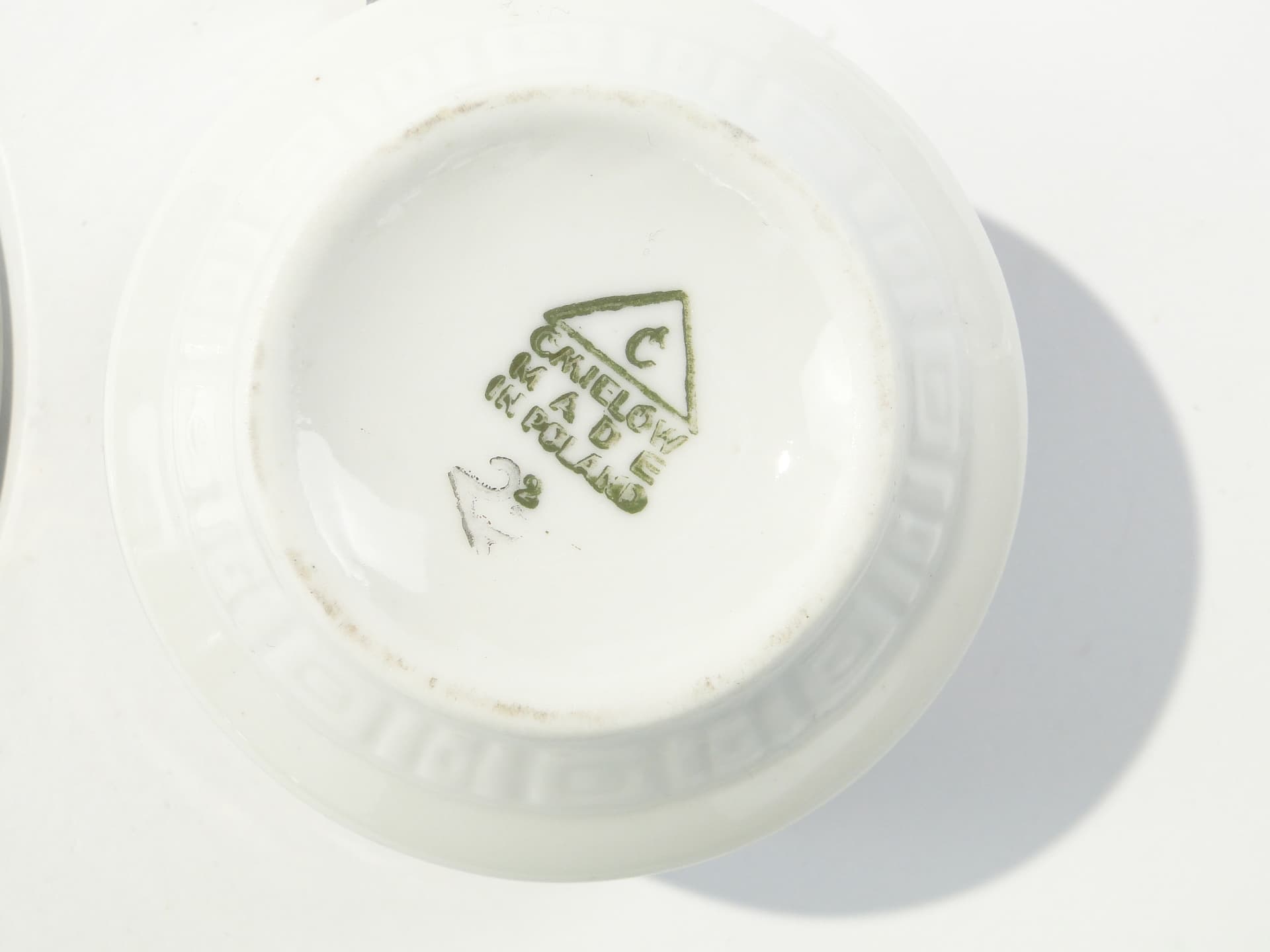 Cup Ada, white black gold porcelain, by W. Potacki, Ćmielów, Poland, 1960s - 346001