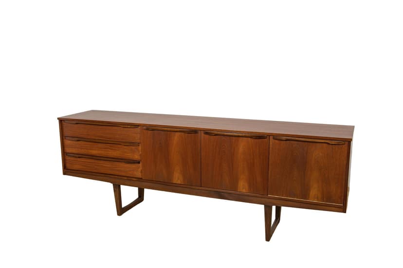 Sideboard, brown teak, Younger Ltd., United Kingdom, 1960s.