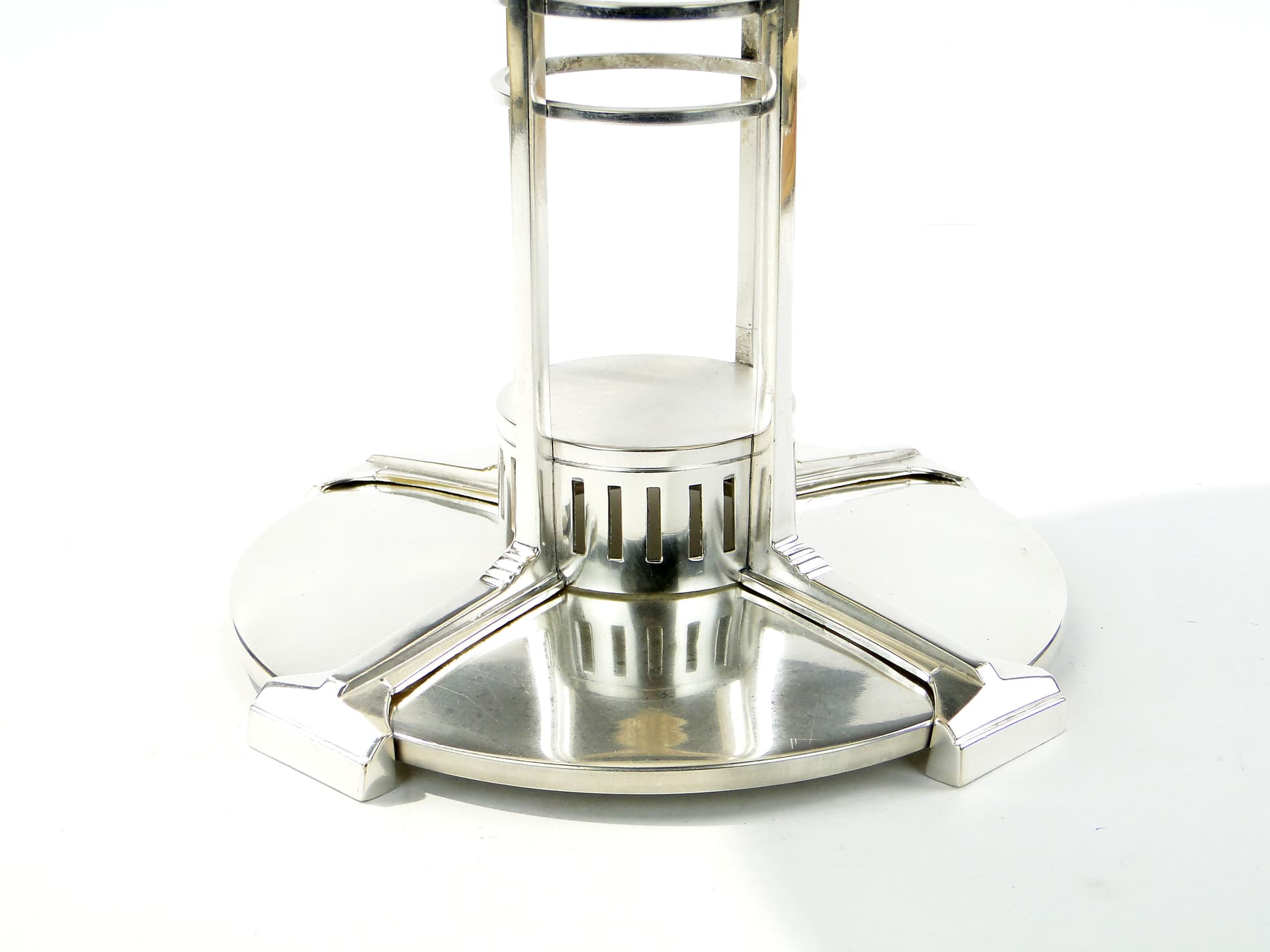 Centerpiece, silver-plated brass, transparent glass, Albrecht & Tich, Austria, 1920s. - 346122