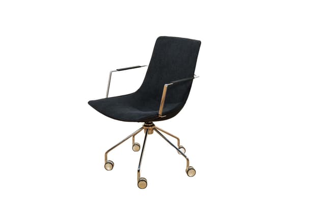 Office chair Comet, black fabric, silver aluminium, by G. Allard, Lammhults, Sweden, 1990s. - DIMENSION