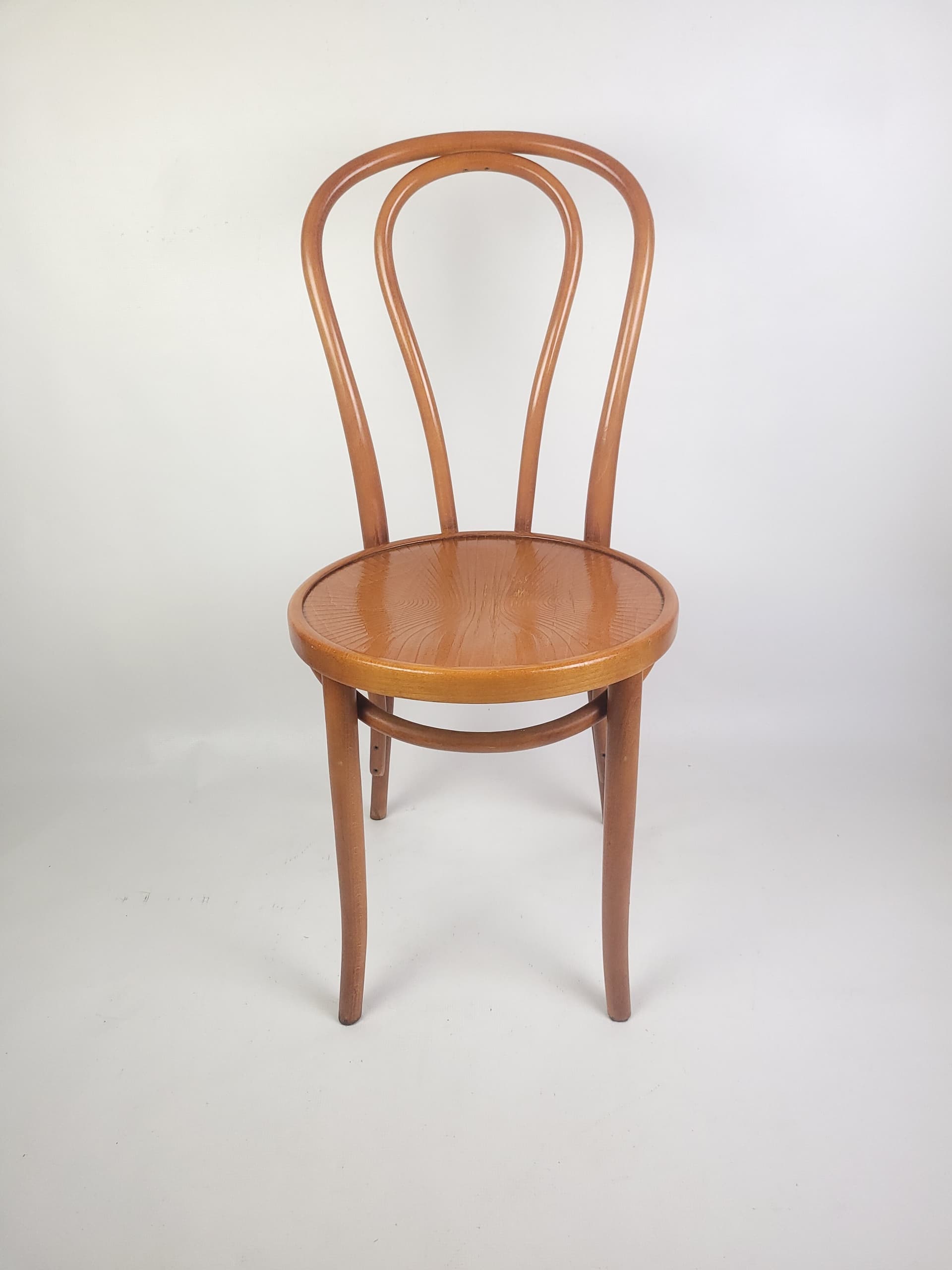 Pair of bentwood chairs, brown wood, 1970s. - 346219