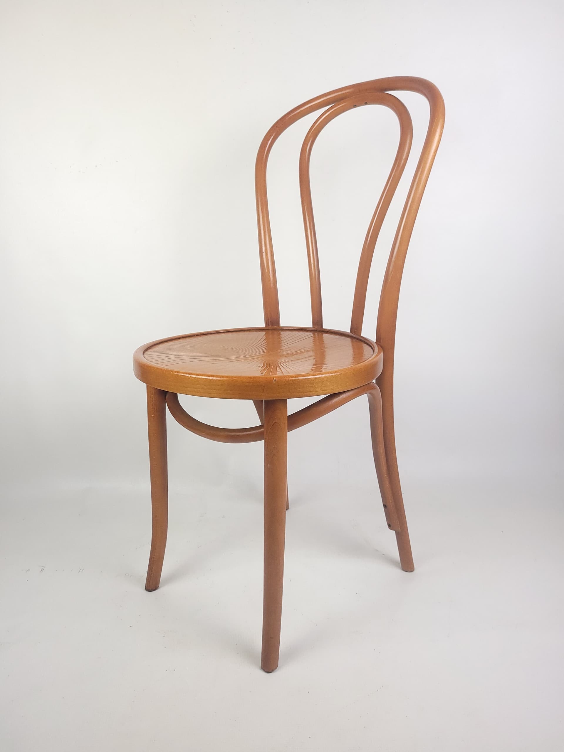 Pair of bentwood chairs, brown wood, 1970s. - 346221