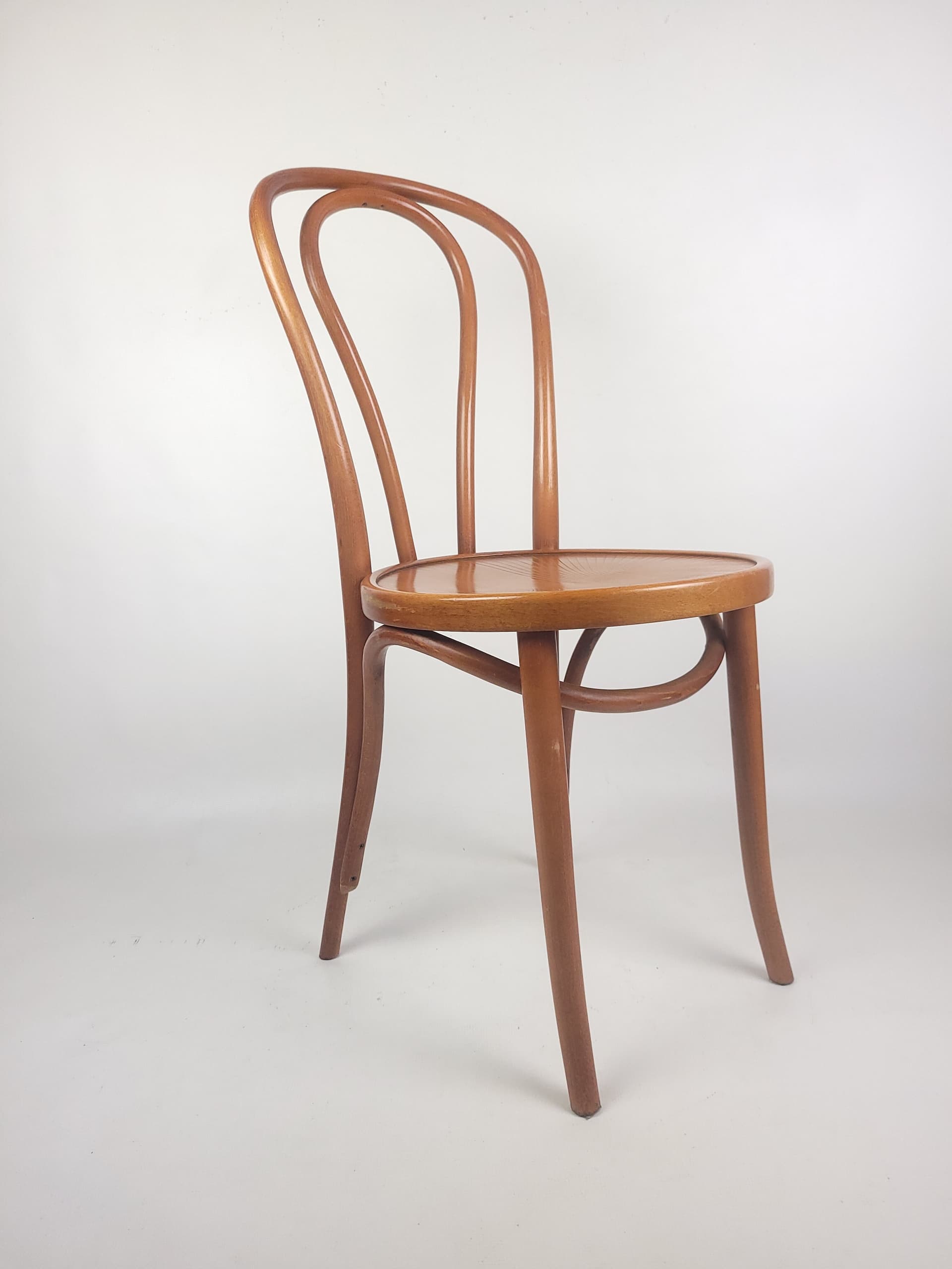 Pair of bentwood chairs, brown wood, 1970s. - 346223