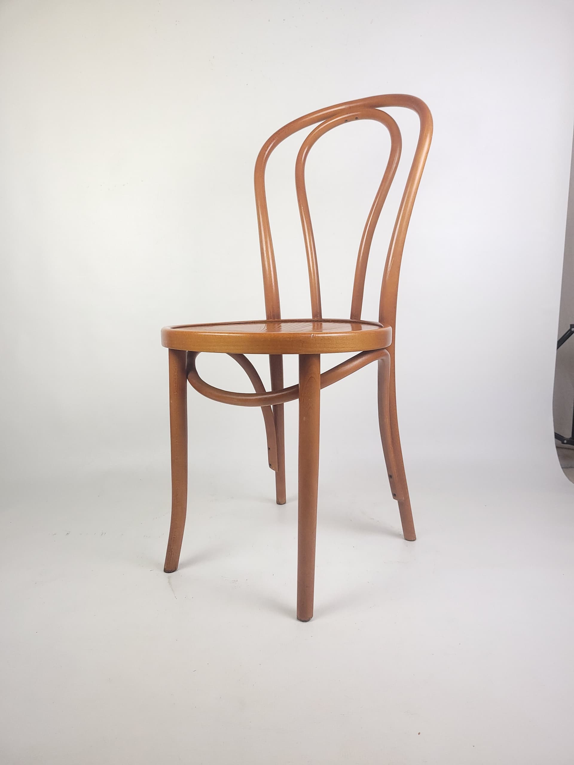 Pair of bentwood chairs, brown wood, 1970s. - 346224