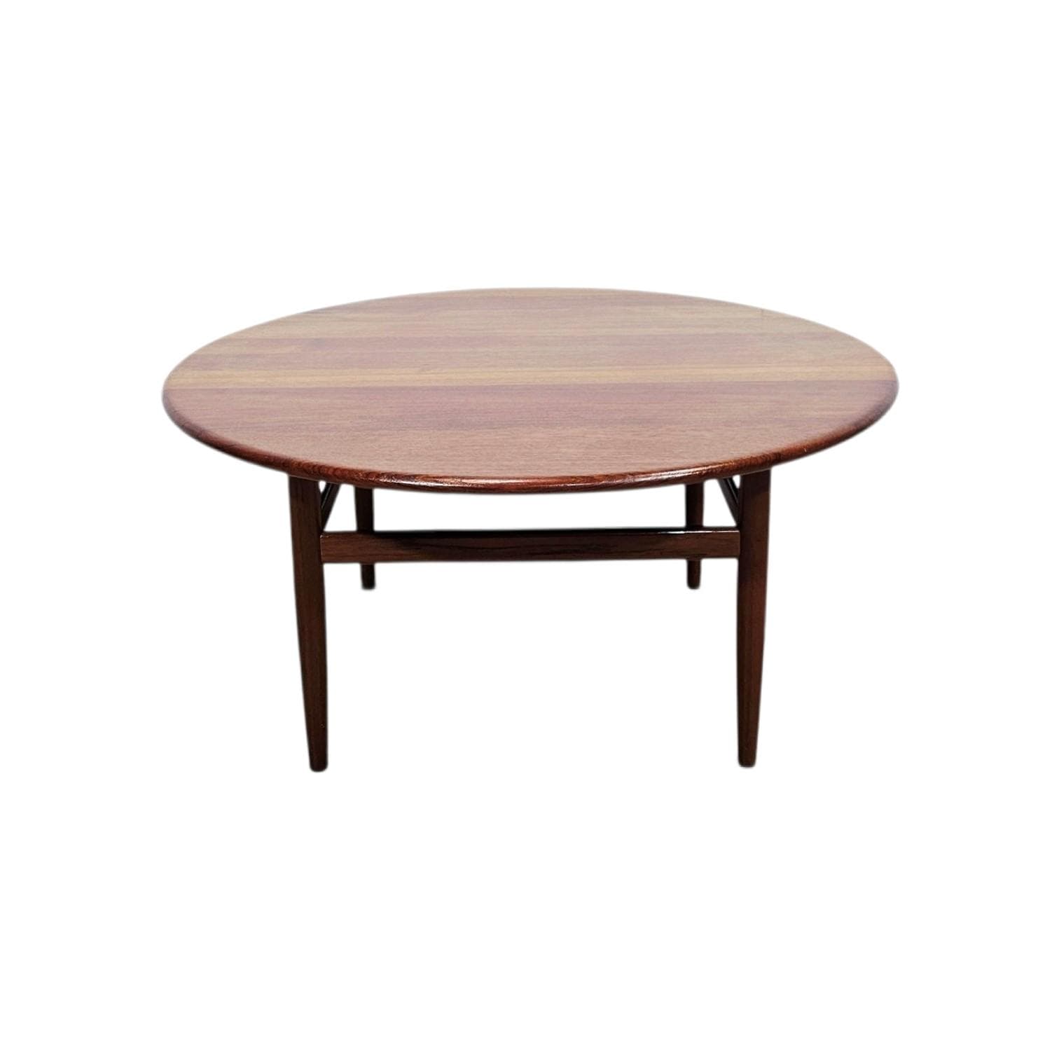 Round coffee table No. 59, teak brown, by N. Bach, N.B. Møbelfabrik A/S