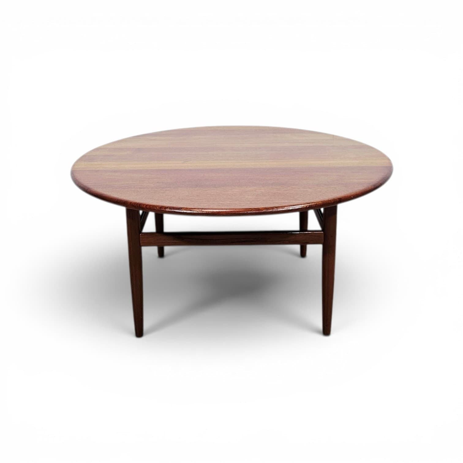 Round coffee table No. 59, teak brown, by N. Bach, N.B. Møbelfabrik A/S - 346413