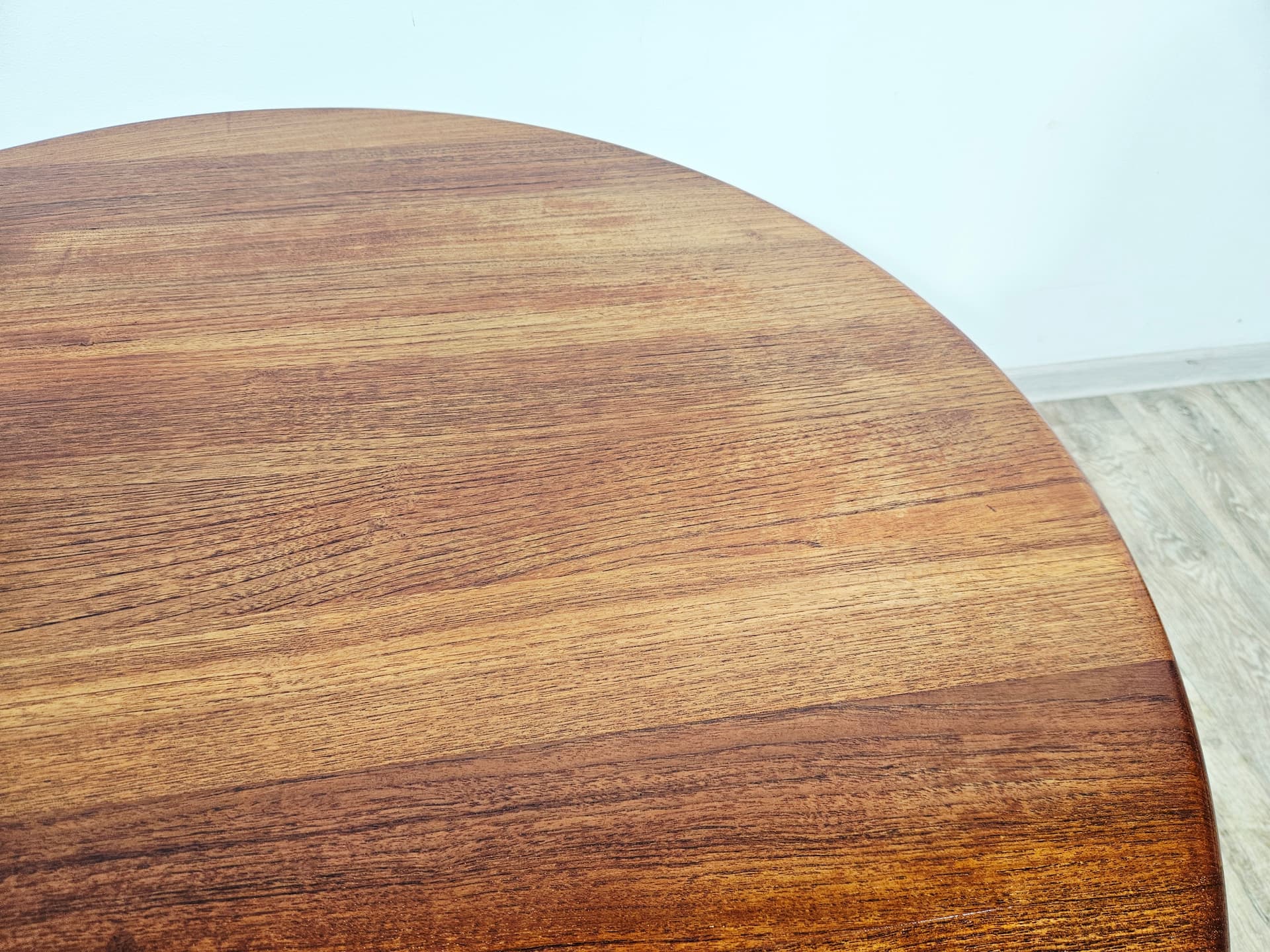 Round coffee table No. 59, teak brown, by N. Bach, N.B. Møbelfabrik A/S - 346417