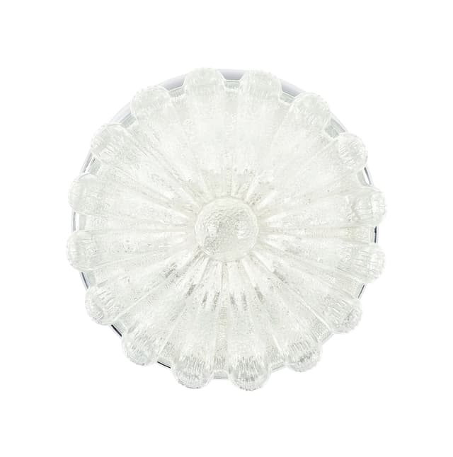 Flush Mount, transparent glass, chrome, Limburg, Germany, 1970s. - DIMENSION