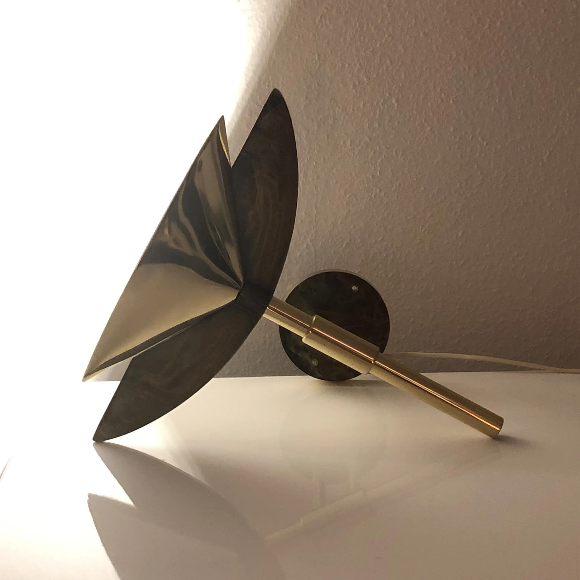 Para kinkietów Art déco, mosiądz złoty, Niemcy, lata 70. - 25742