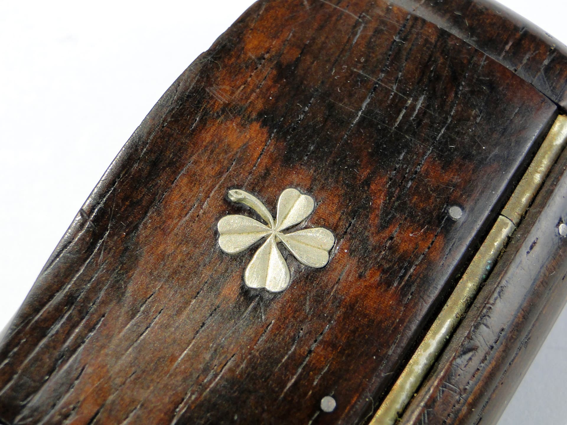 Snuff box, black ebony, gold brass, early 20th c. - 346522