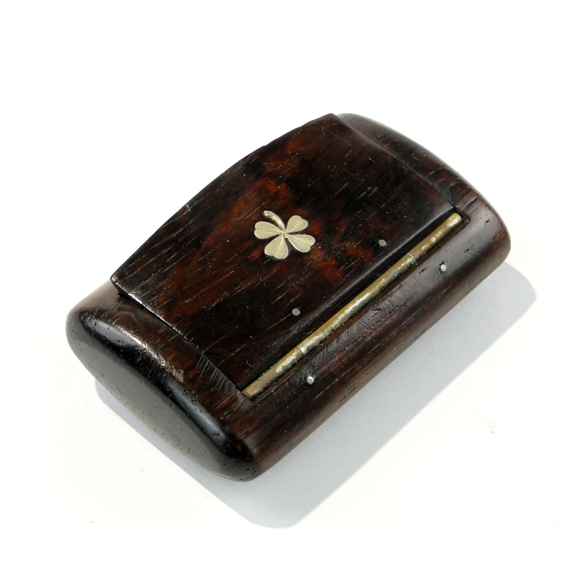 Snuff box, black ebony, gold brass, early 20th c. - 346525