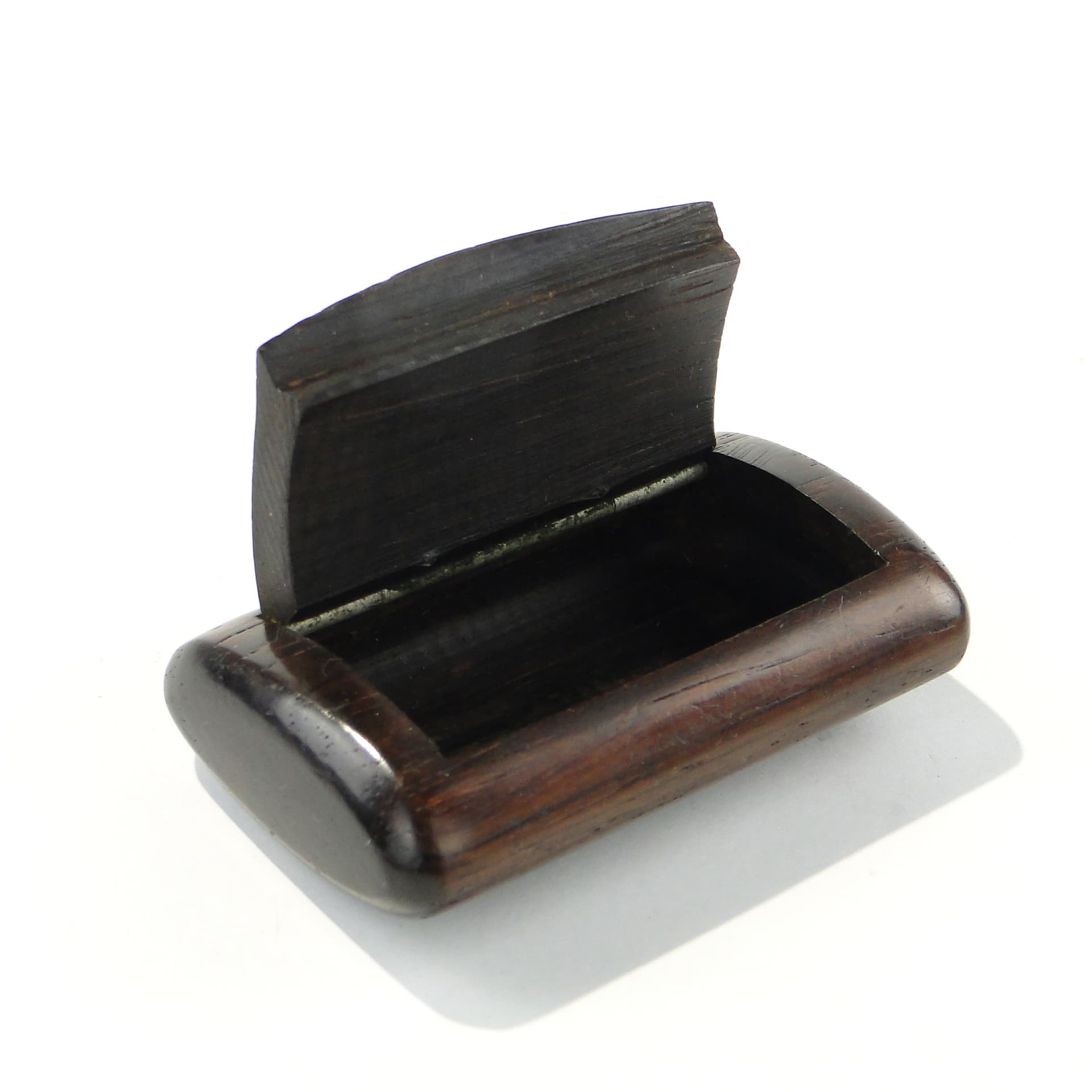 Snuff box, black ebony, gold brass, early 20th c. - 346519