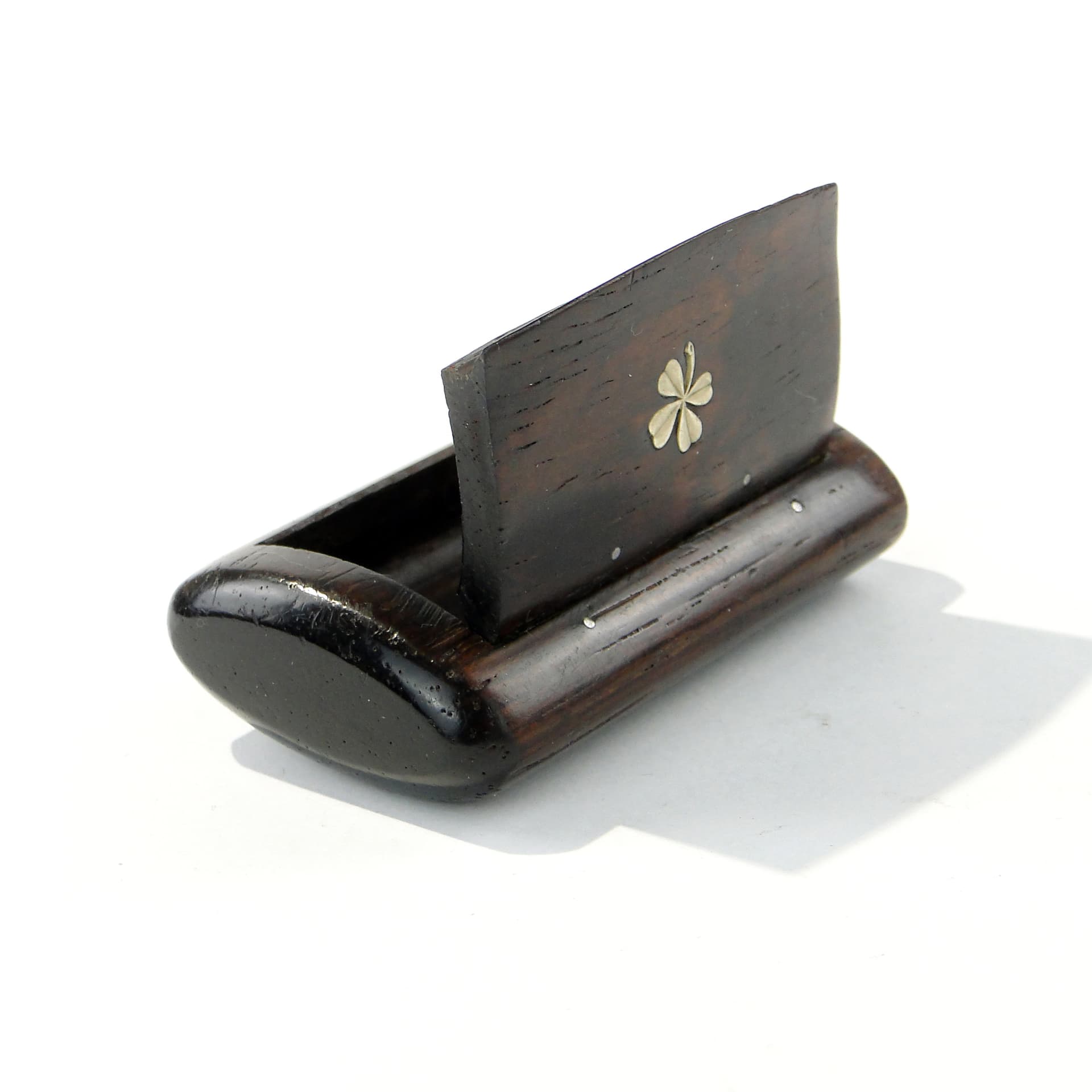 Snuff box, black ebony, gold brass, early 20th c. - 346523