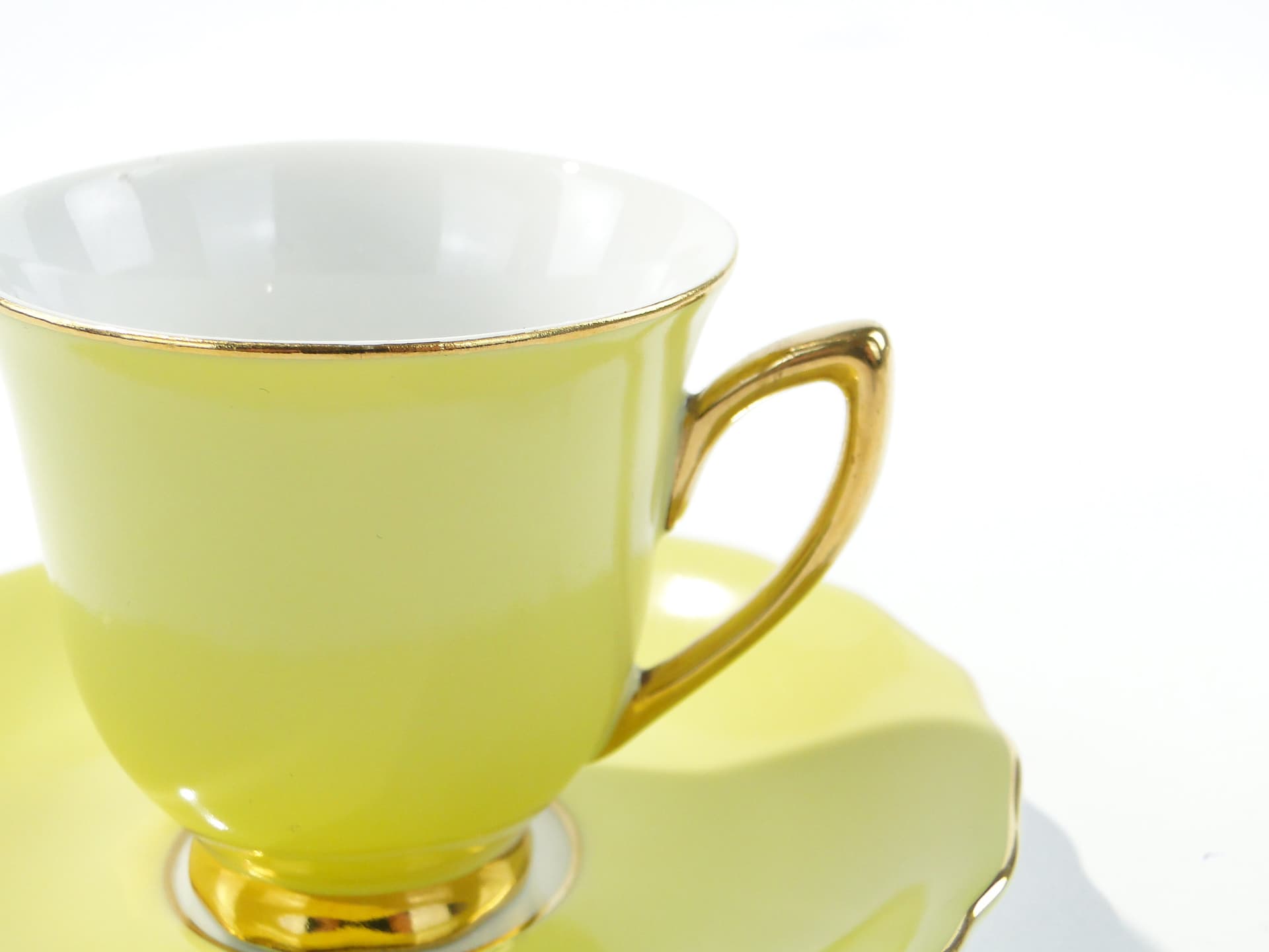 Coffee cup, white porcelain, gilt, Rudolf Kämpf, Czechoslovakia, 1950s - 346562