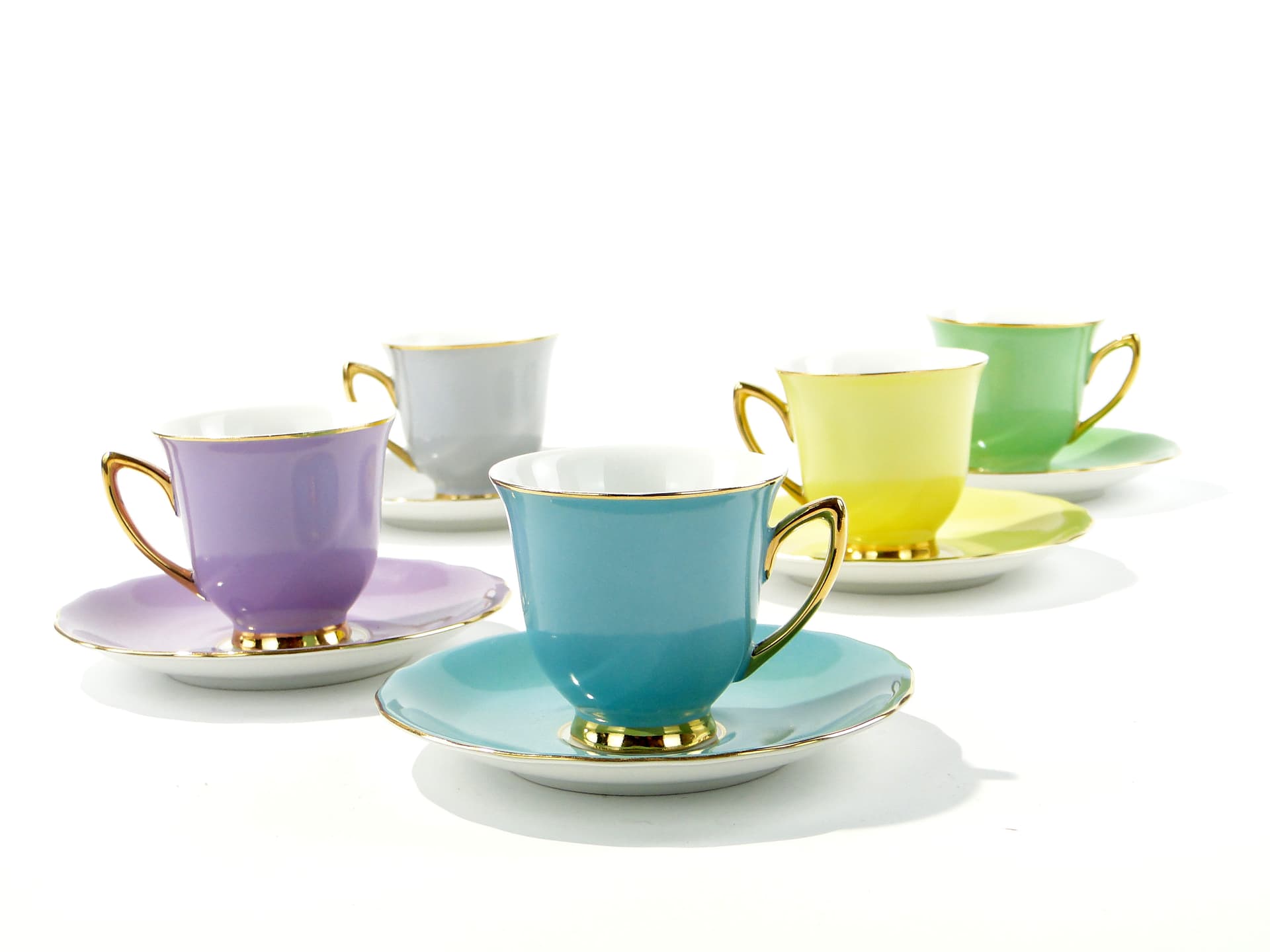 Coffee cup, white porcelain, gilt, Rudolf Kämpf, Czechoslovakia, 1950s - 346567