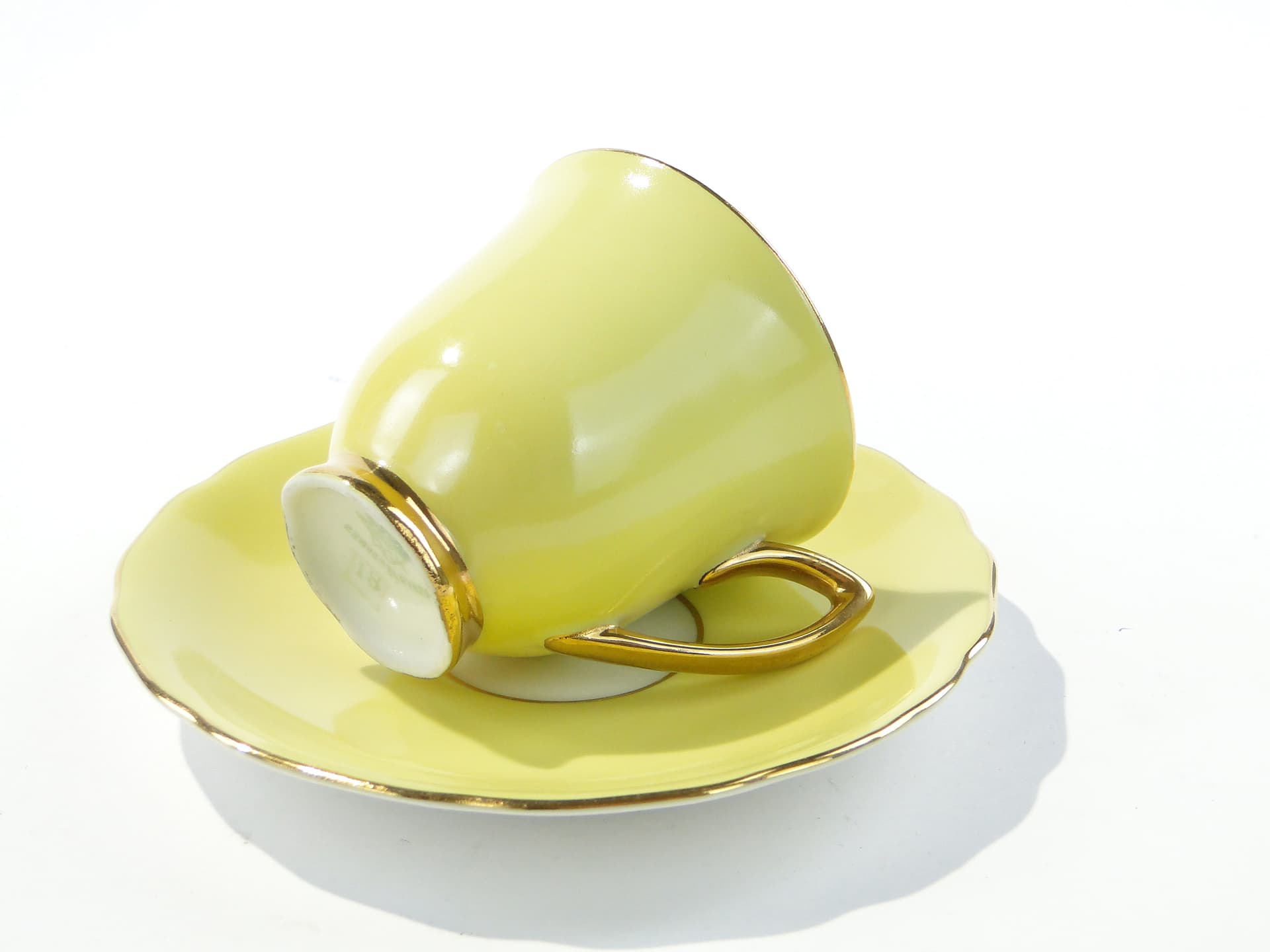 Coffee cup, white porcelain, gilt, Rudolf Kämpf, Czechoslovakia, 1950s - 346563