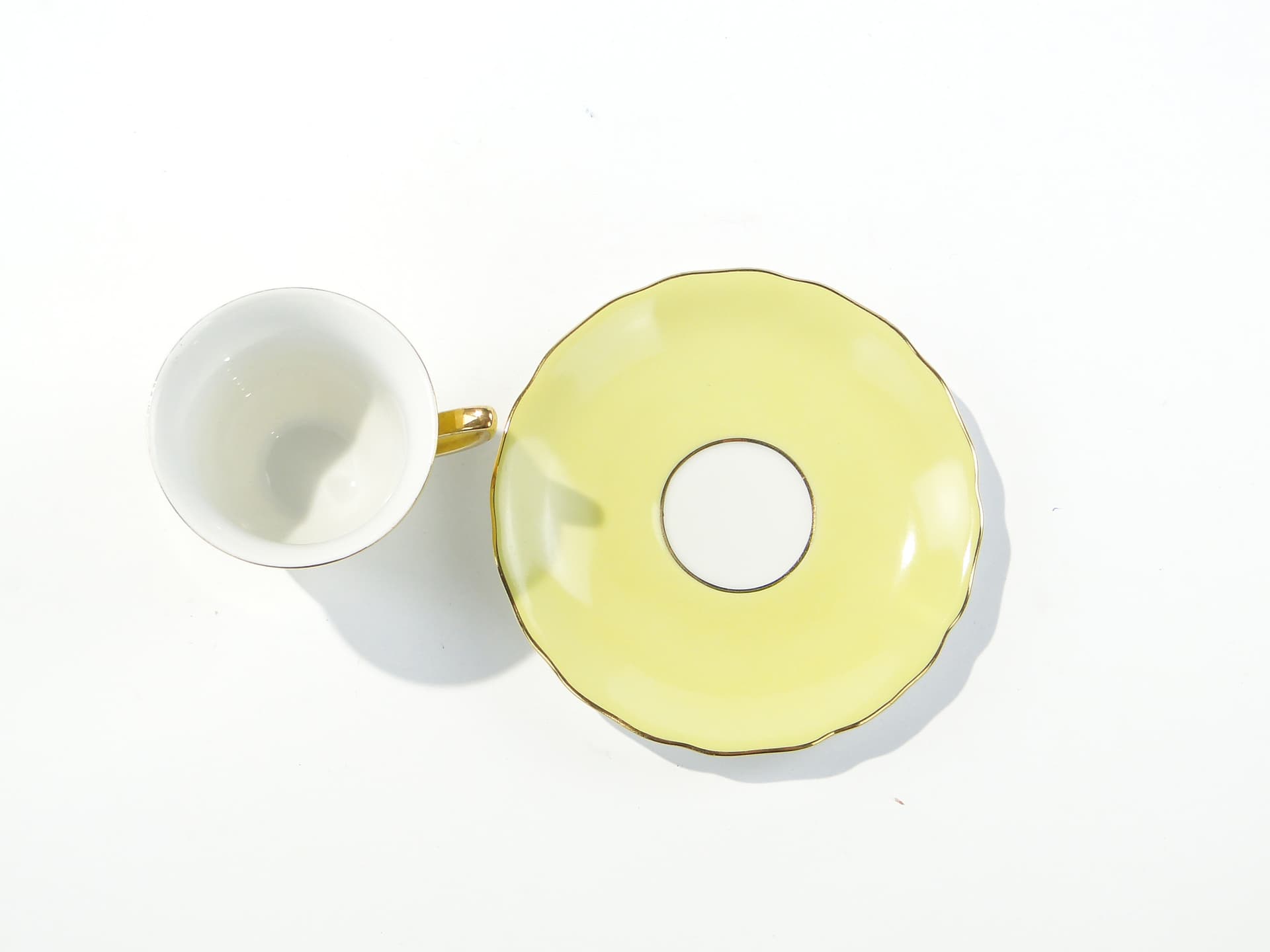 Coffee cup, white porcelain, gilt, Rudolf Kämpf, Czechoslovakia, 1950s - 346564