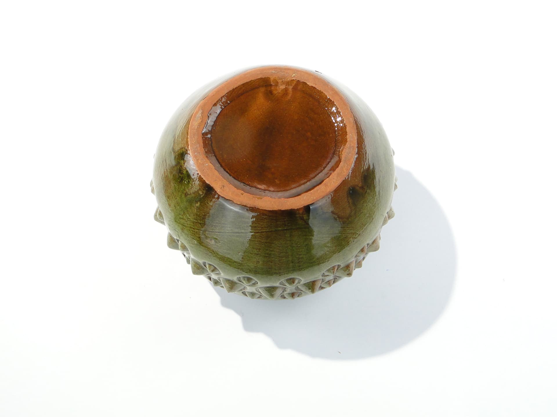 Vase Dinozaur, green brown, ceramics, by J. Sacha, Poland, 1970s - 346593