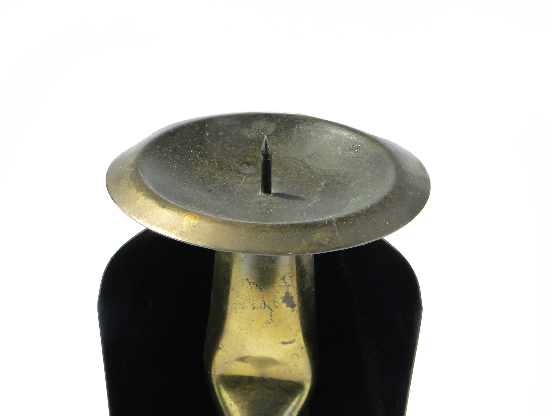 Sculptural candle holder, black patinated steel, by C. Palczewski, Poland, 1970s - 346606