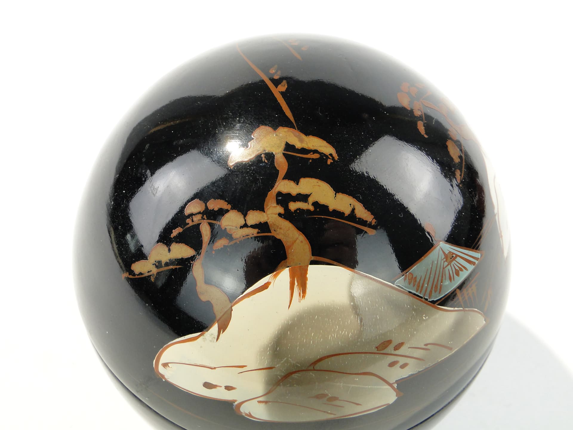 Sweet serving set Kashiki-setto, burgundy lacquer, wood, Japan, 1950s. - 346608