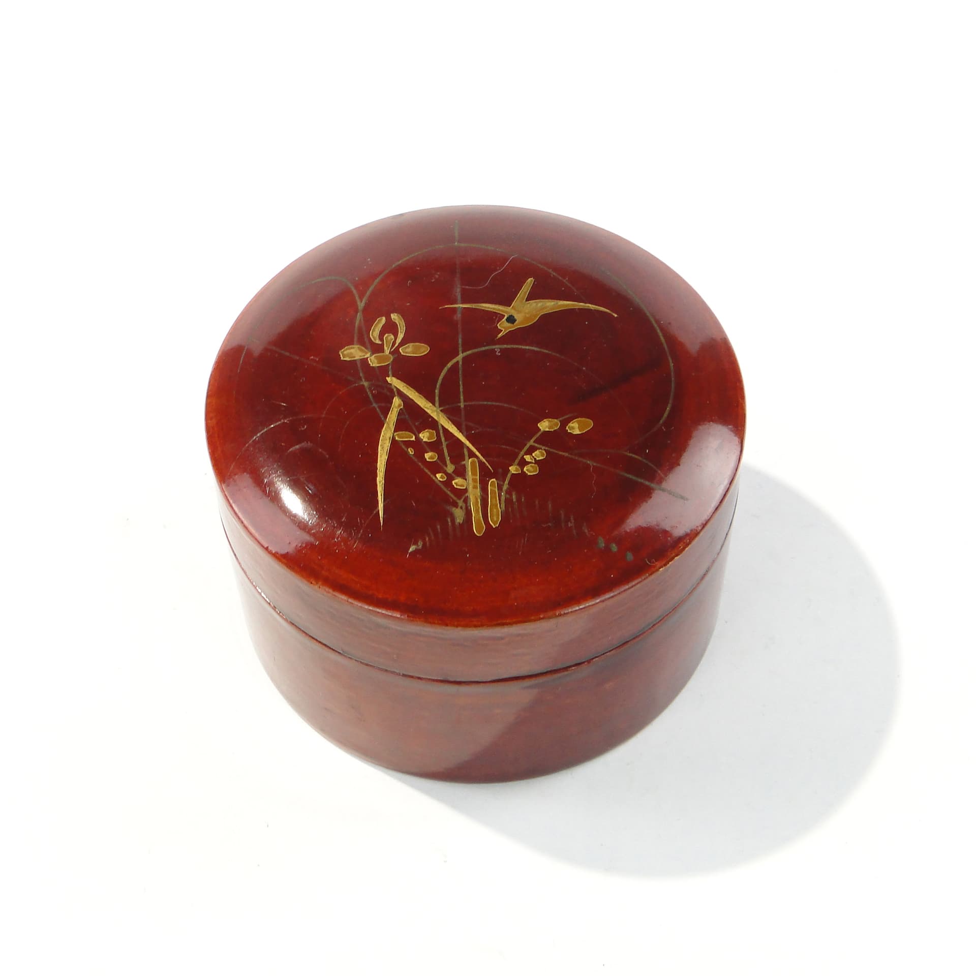 Confectionery set Kashiki-setto, burgundy lacquer gold, wood, Japan, 1950s - 346693
