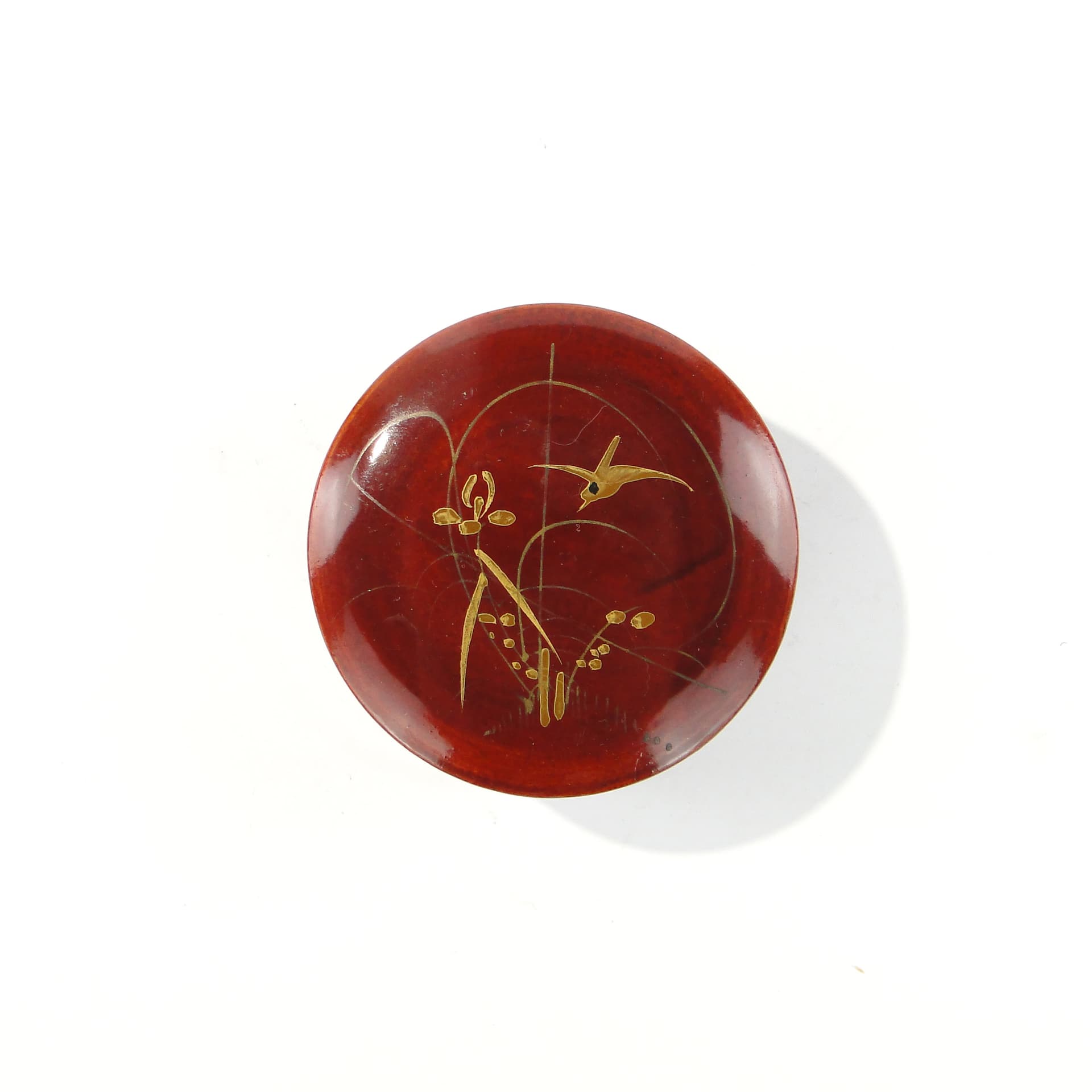Confectionery set Kashiki-setto, burgundy lacquer gold, wood, Japan, 1950s - 346695