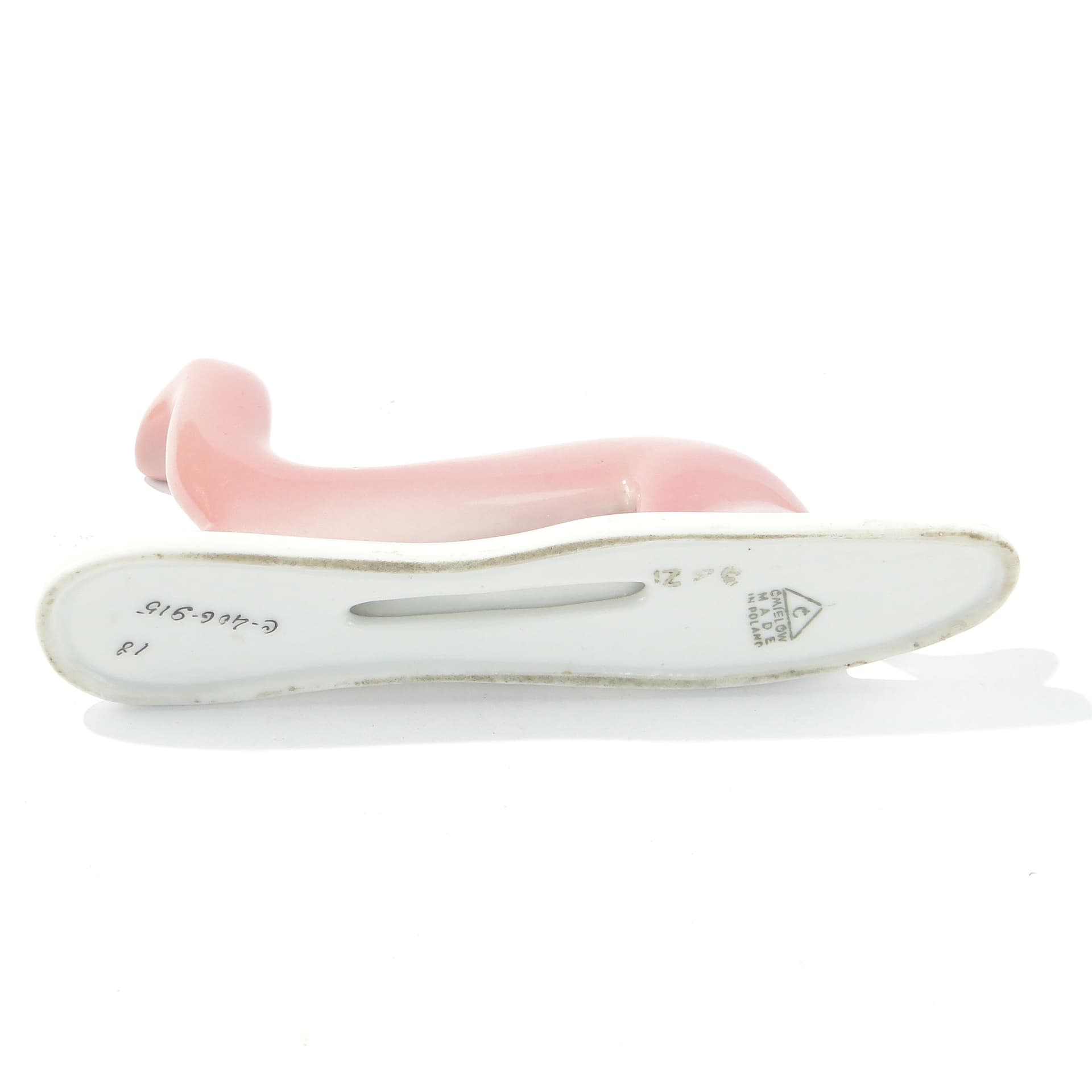 Figurine Łasiczka, pink porcelain, by M. Naruszewicz, Ćmielów, Poland, 1950s. - 346722