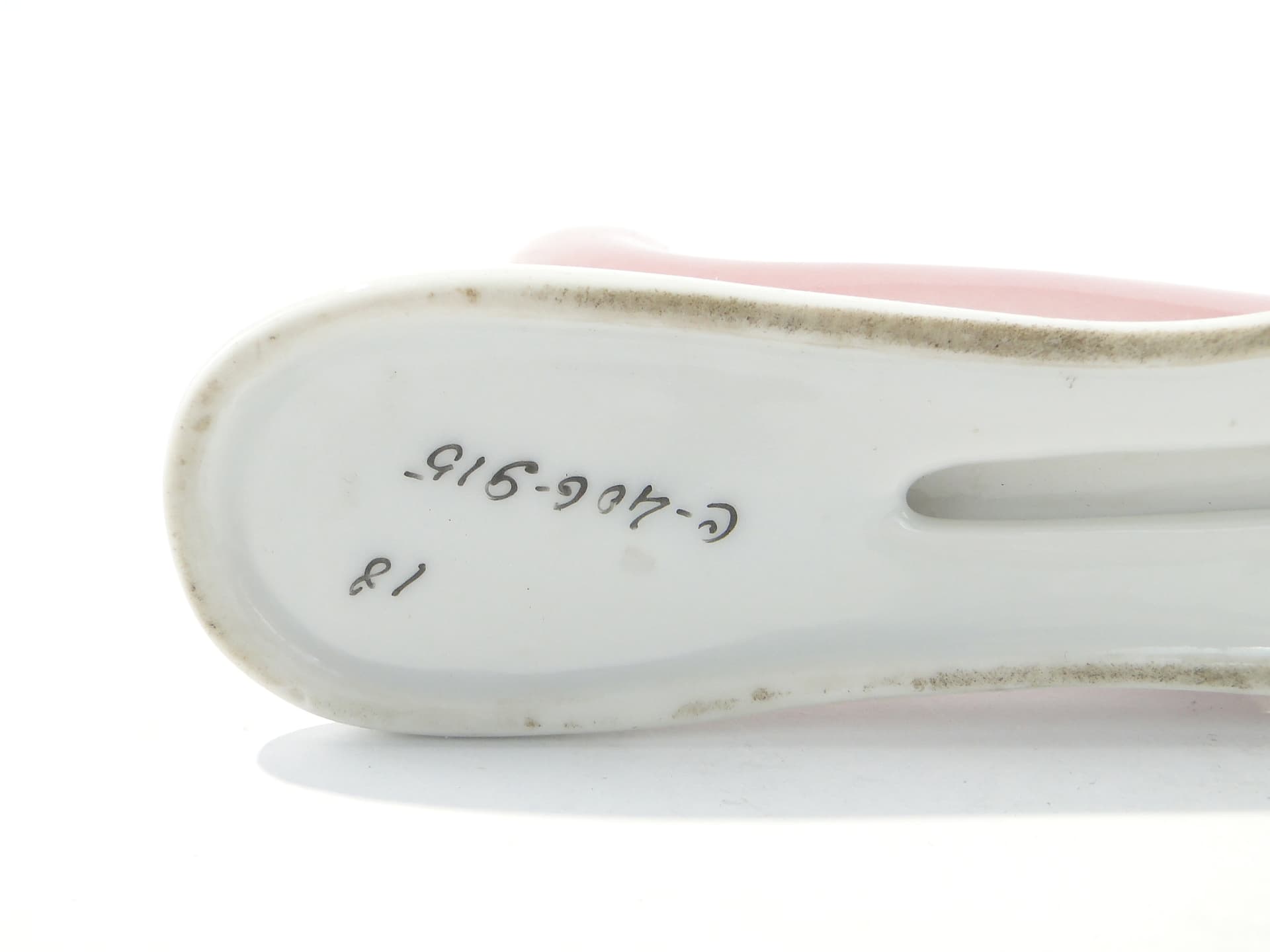 Figurine Łasiczka, pink porcelain, by M. Naruszewicz, Ćmielów, Poland, 1950s. - 346727