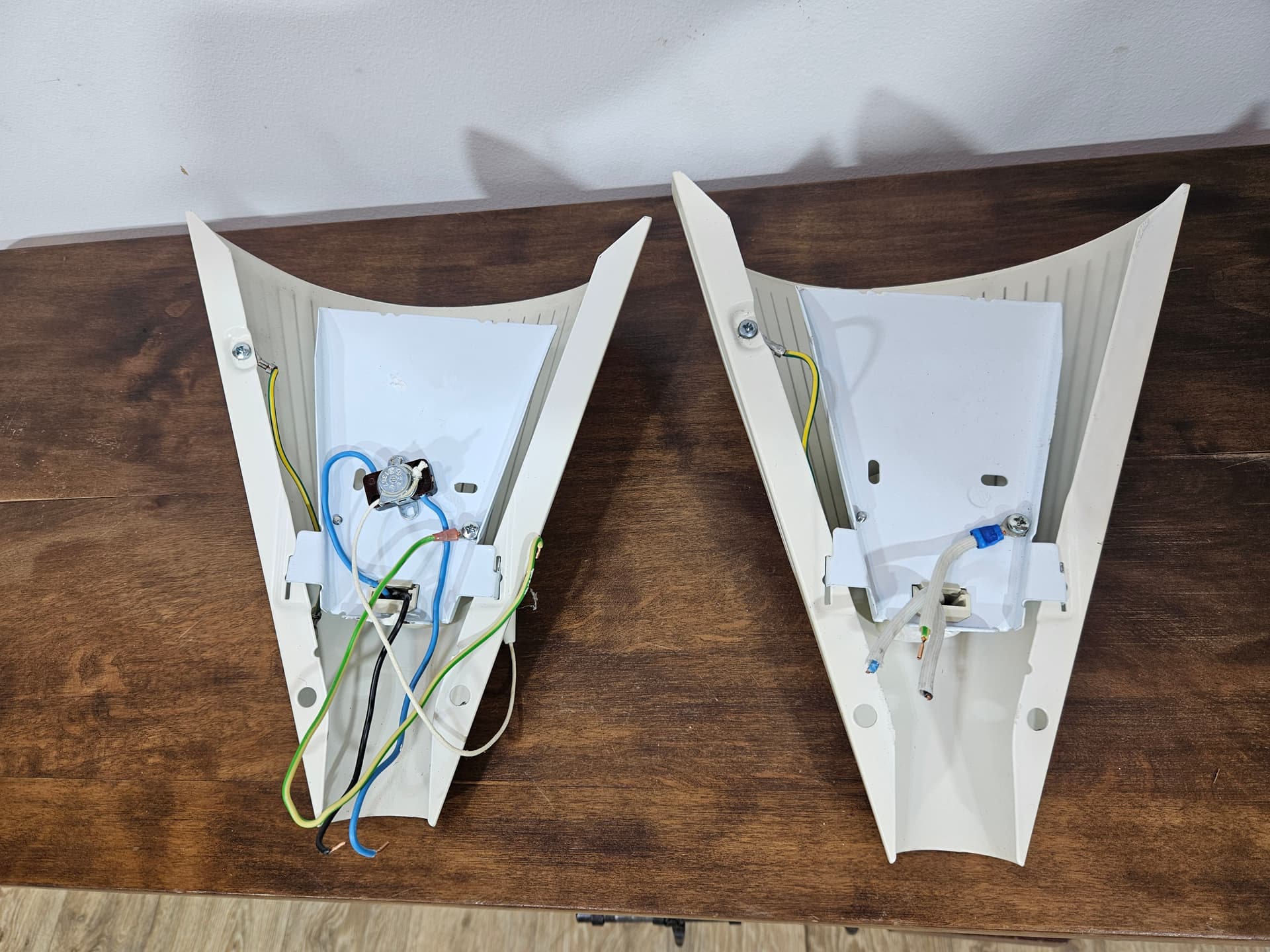 Pair of Klyka wall sconces, cream, metal, Ikea - 346862