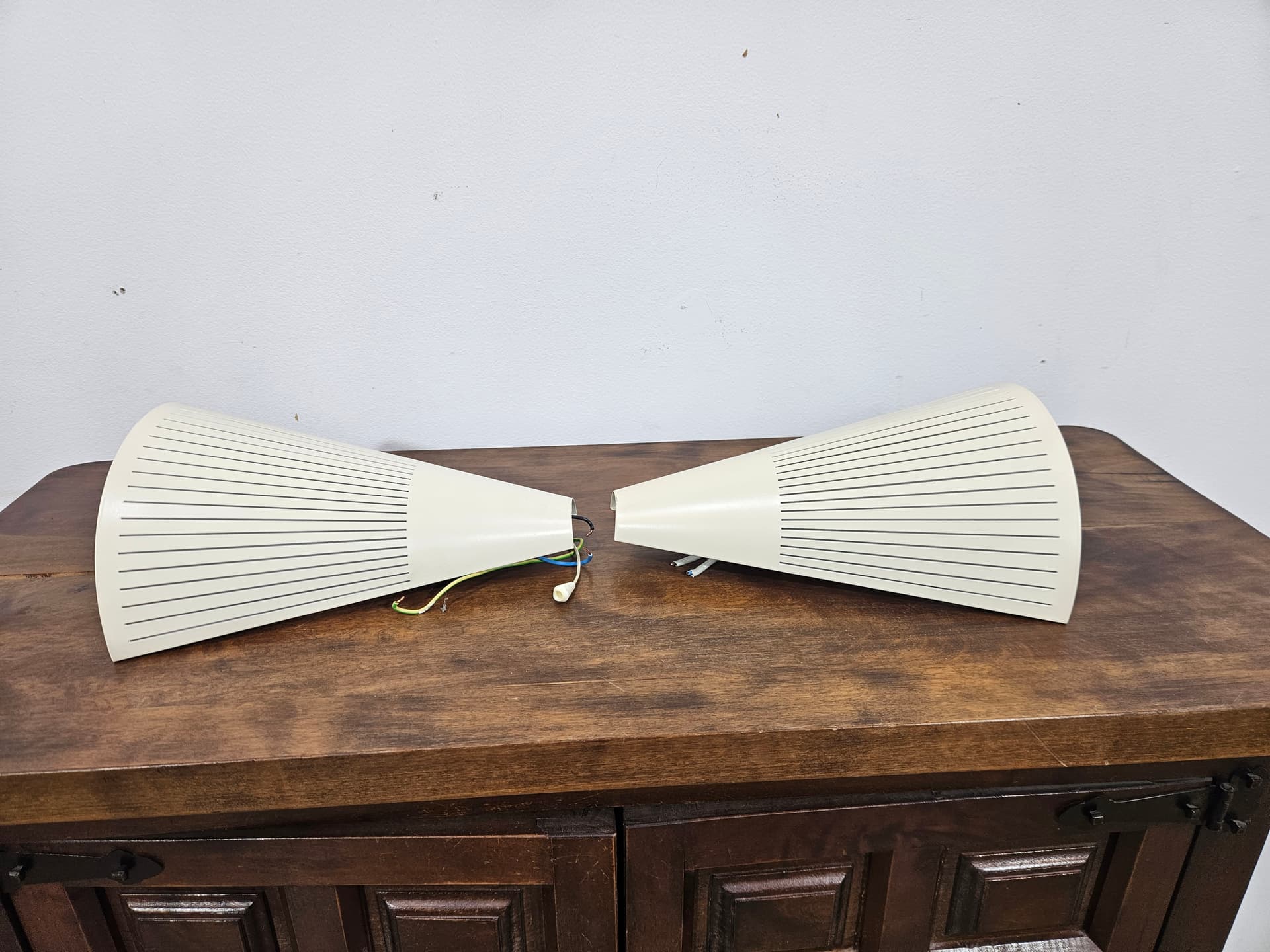 Pair of Klyka wall sconces, cream, metal, Ikea - 346857
