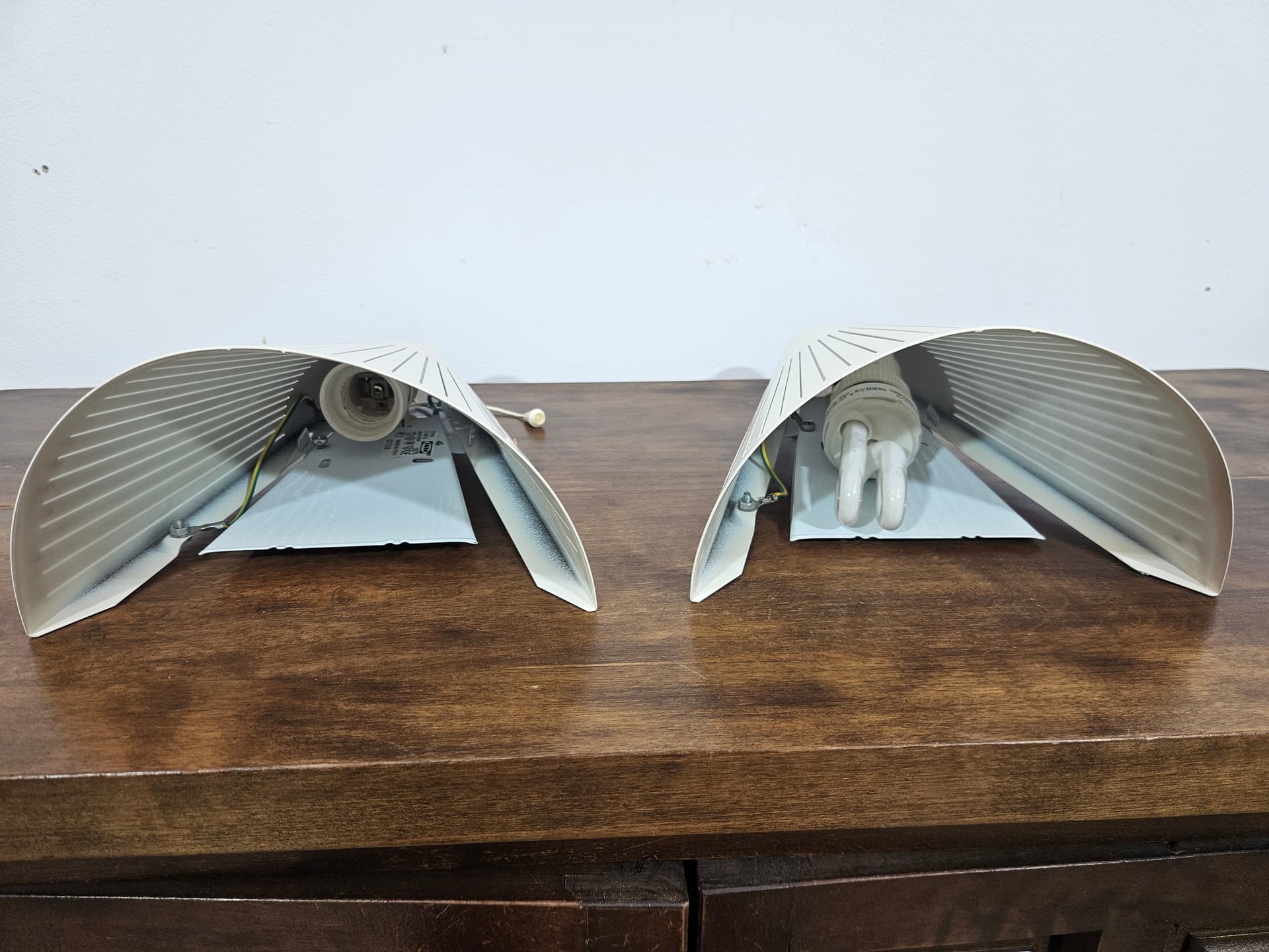 Pair of Klyka wall sconces, cream, metal, Ikea - 346856