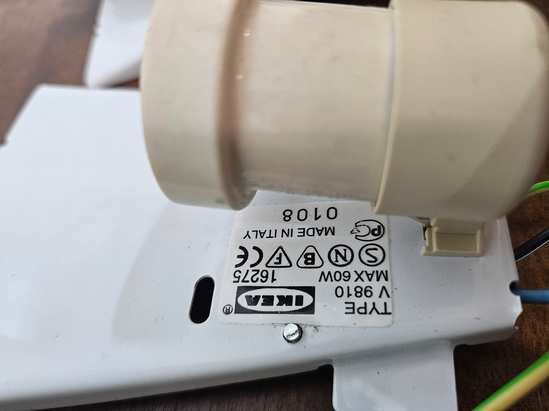 Pair of Klyka wall sconces, cream, metal, Ikea - 346864