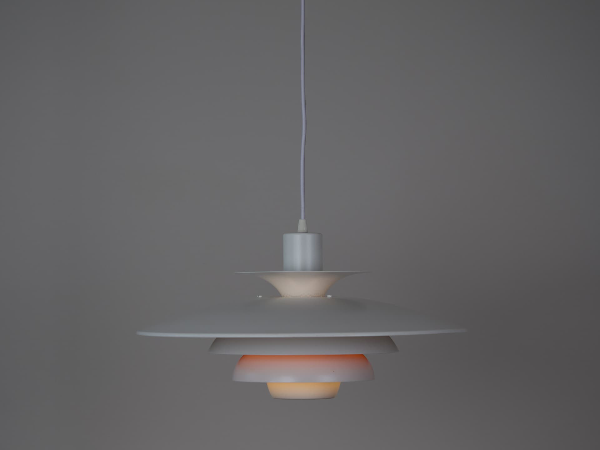 Pendant Lamp Sofie, gold aluminum, by K. Wiborg, Jeka, Denmark, 1980s. - 346916