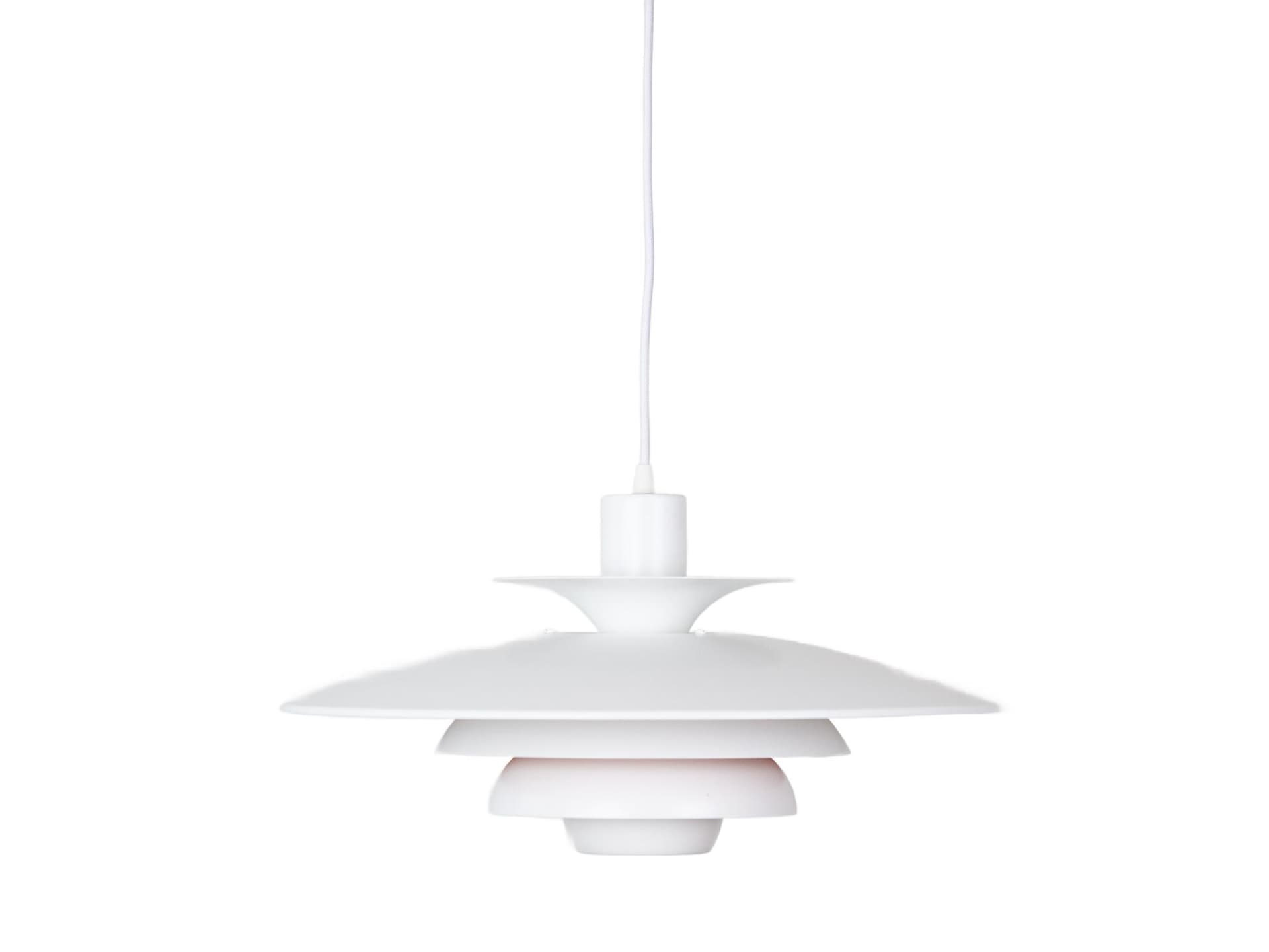 Pendant Lamp Sofie, gold aluminum, by K. Wiborg, Jeka, Denmark, 1980s.