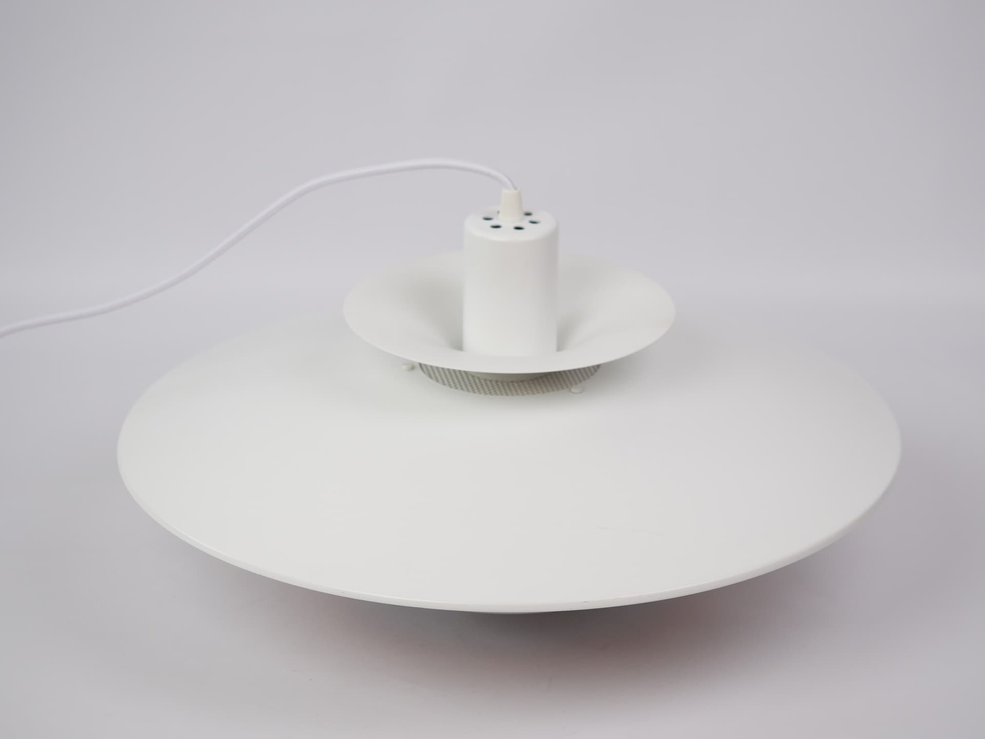 Pendant Lamp Sofie, gold aluminum, by K. Wiborg, Jeka, Denmark, 1980s. - 346919